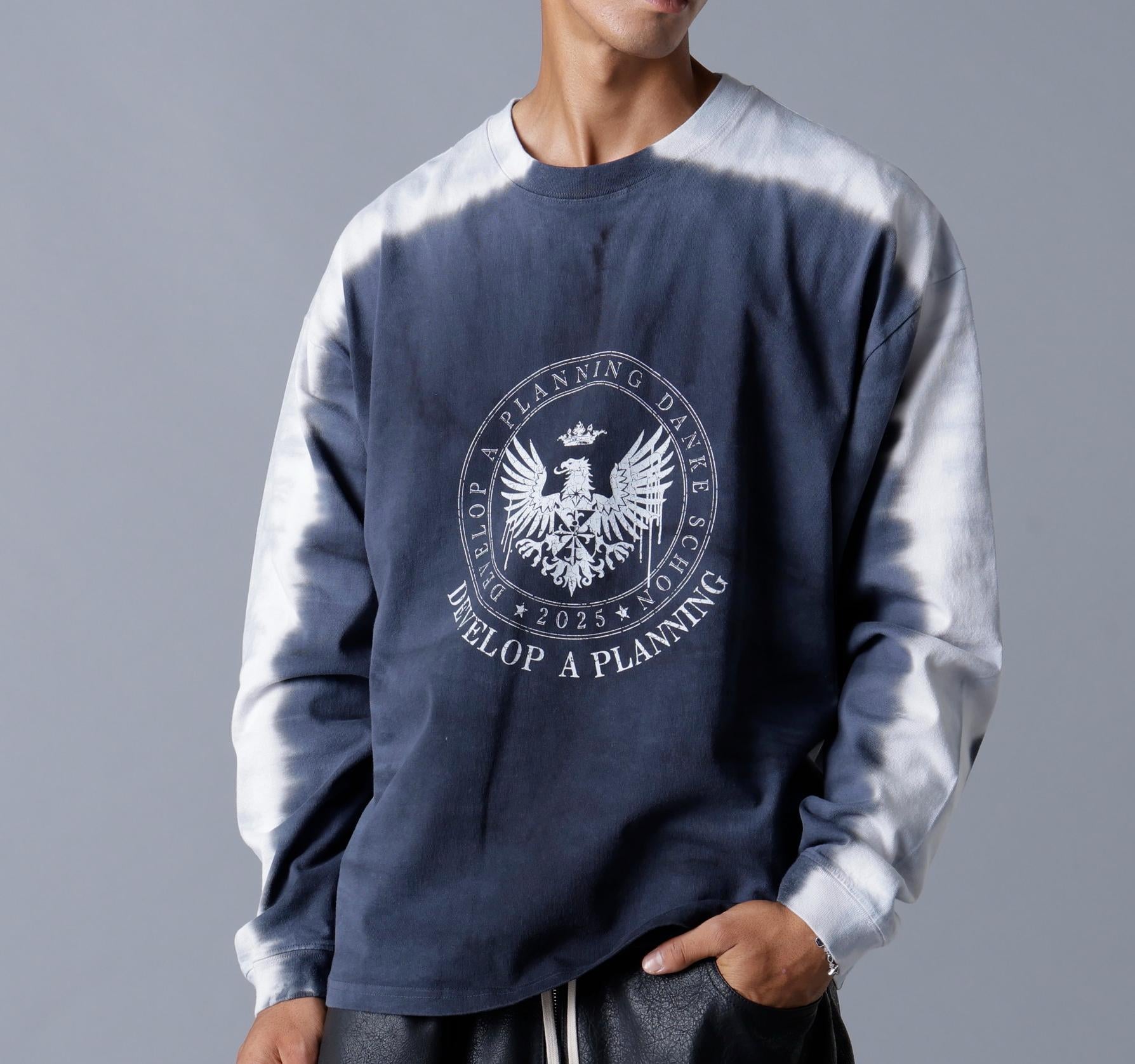 DankeSchon/ダンケシェーン/TIEDYE L/S TEE MILS ブラック