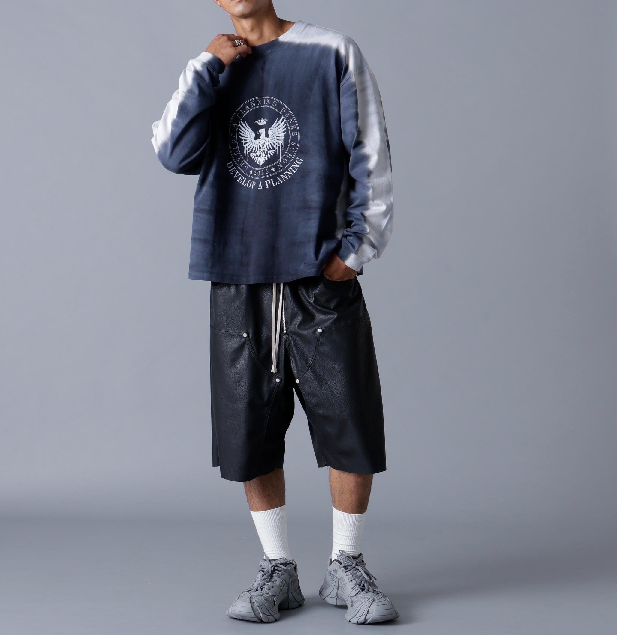 DankeSchon/ダンケシェーン/TIEDYE L/S TEE MILS ブラック
