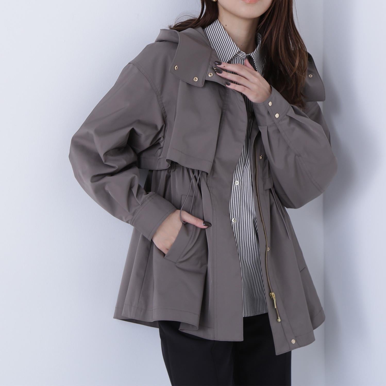 フーディードロストブルゾン グレイッシュモカ