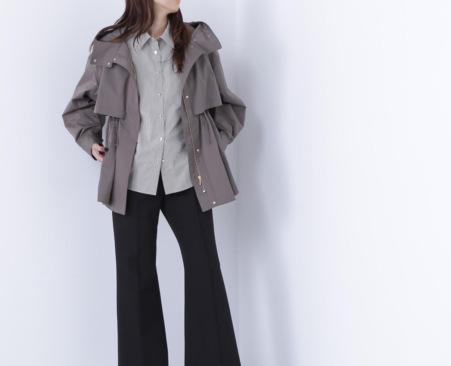 フーディードロストブルゾン グレイッシュモカ