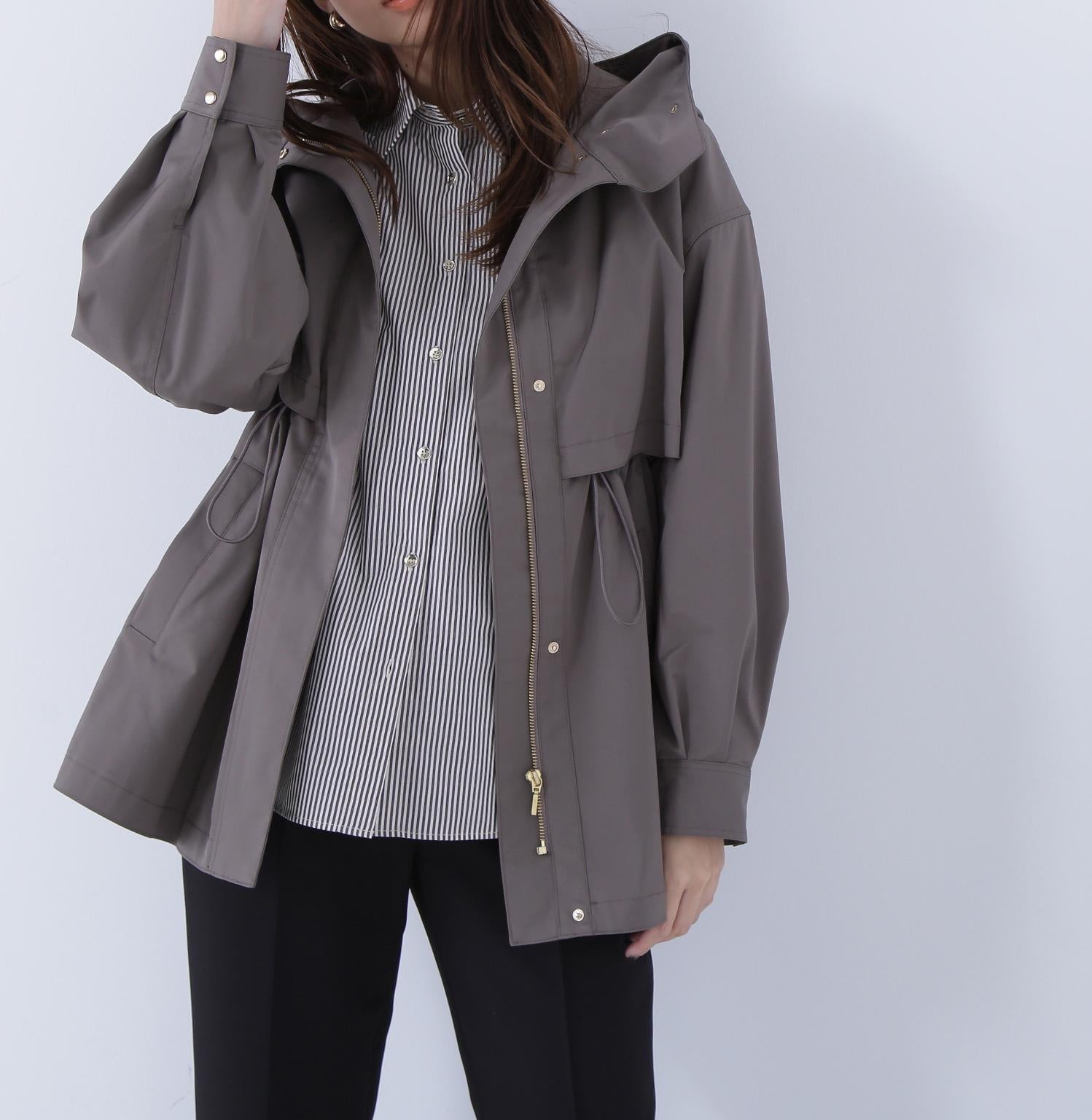 フーディードロストブルゾン グレイッシュモカ