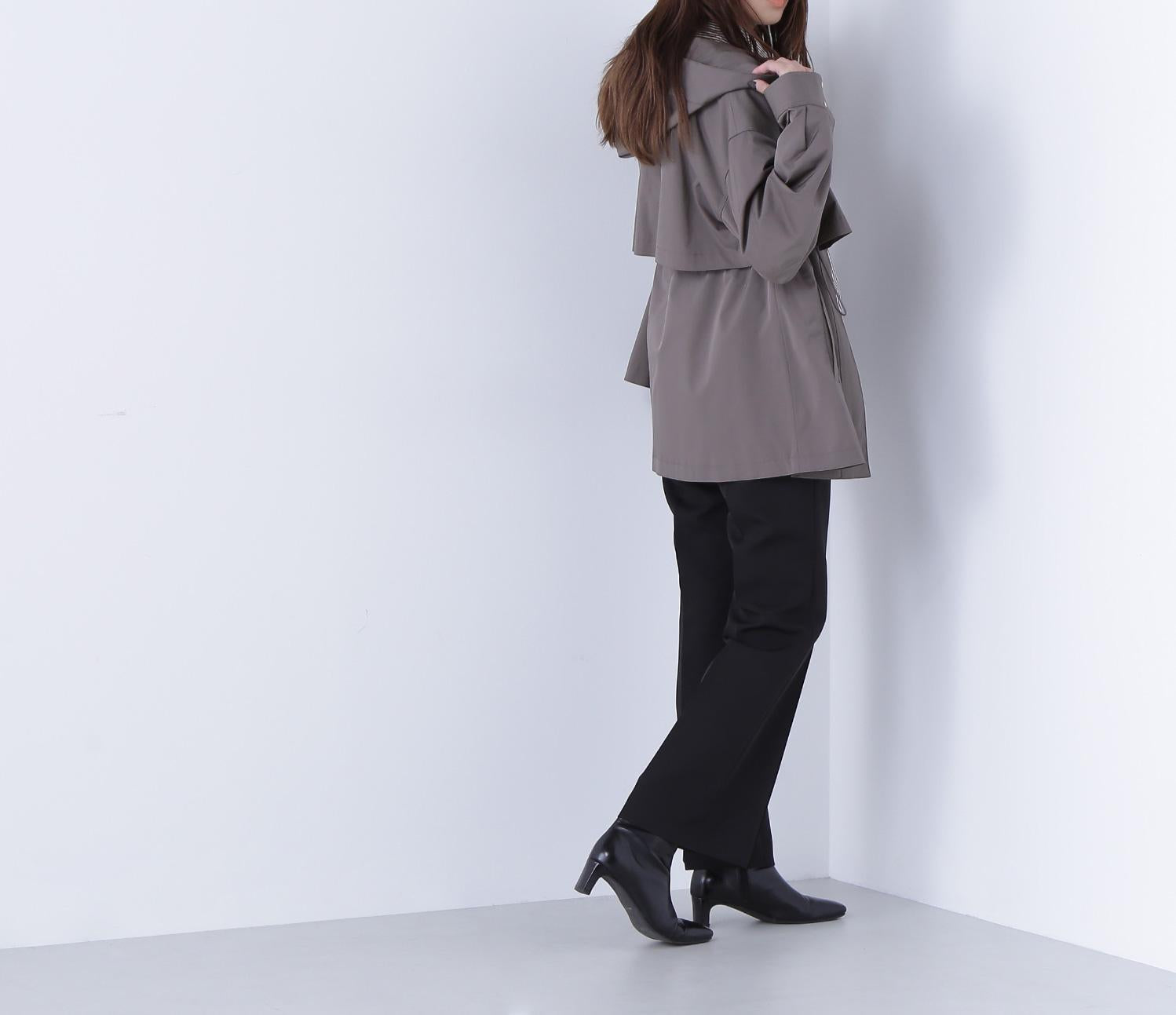 フーディードロストブルゾン グレイッシュモカ