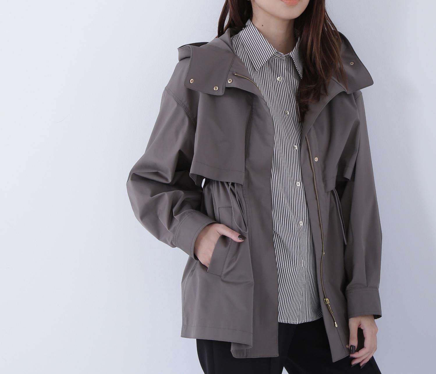 フーディードロストブルゾン グレイッシュモカ