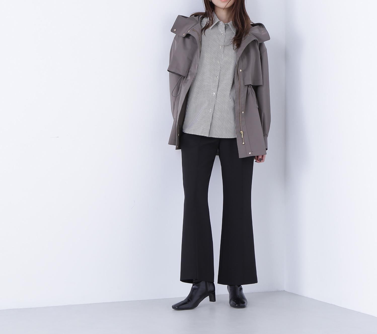 フーディードロストブルゾン グレイッシュモカ