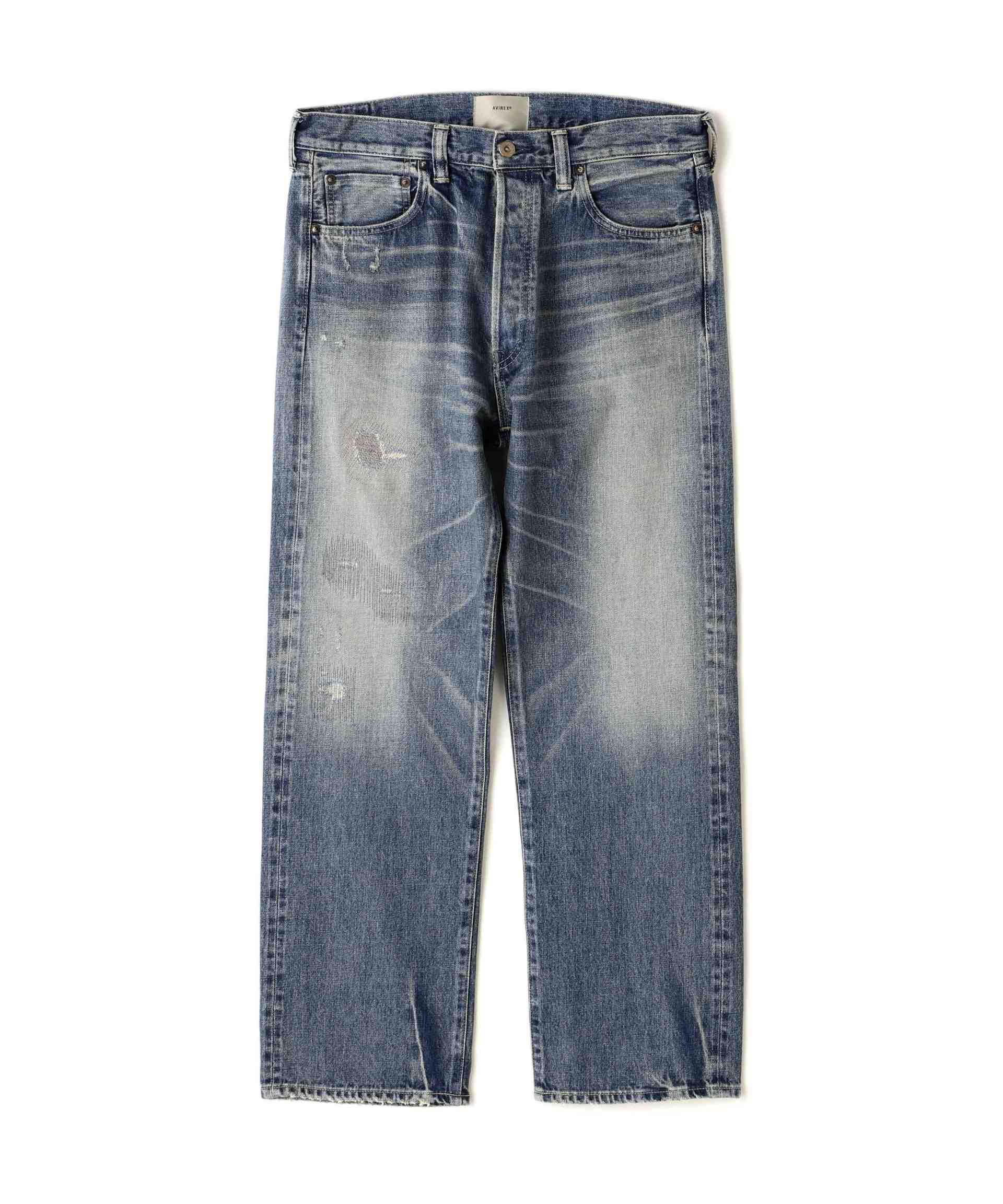 《TFQP》DENIM PANTS USED WASH / デニムパンツ ユーズドウォッシュ / AVI>EX / アヴィレックス ウォッシュユーズド9