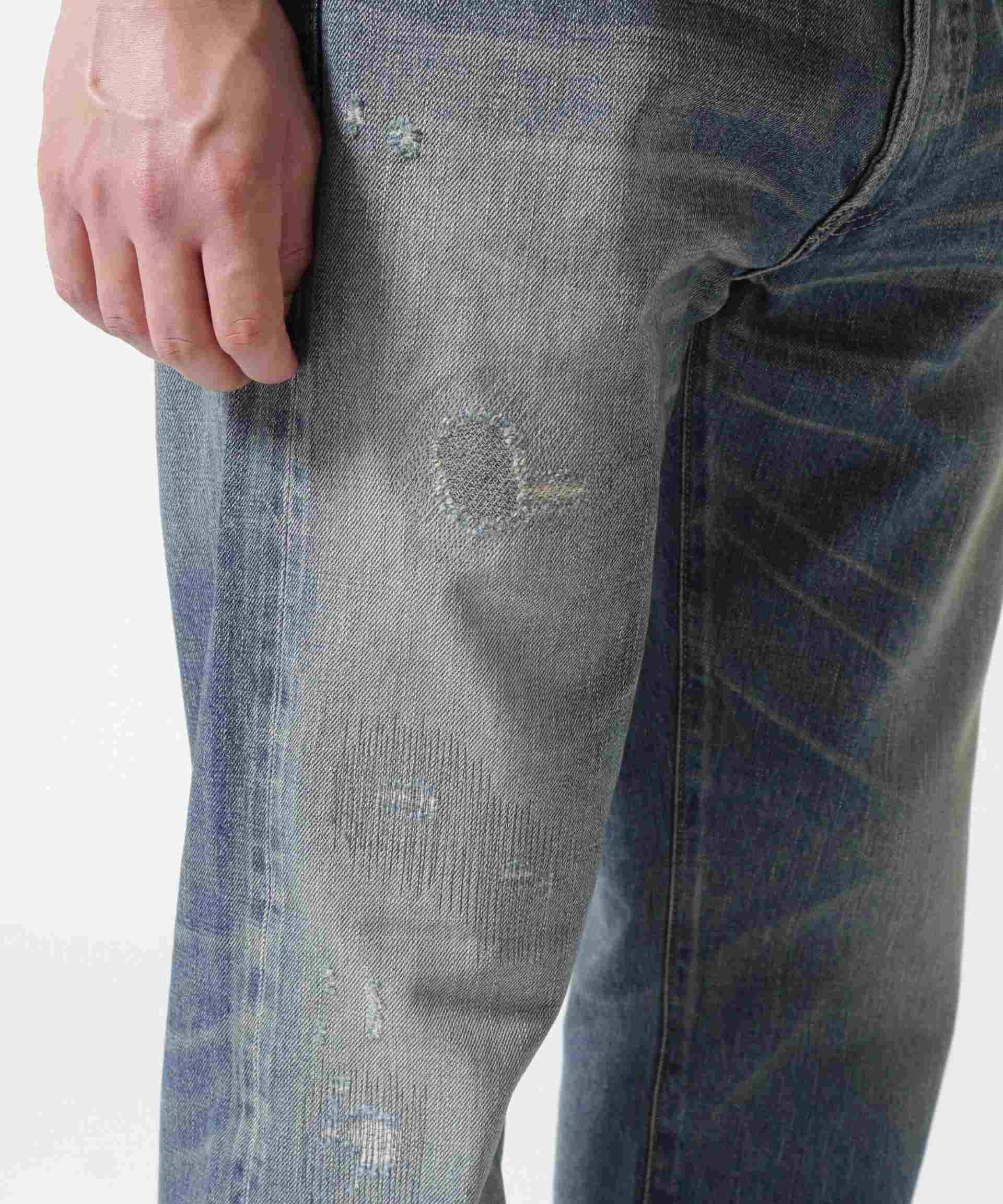 《TFQP》DENIM PANTS USED WASH / デニムパンツ ユーズドウォッシュ / AVI>EX / アヴィレックス ウォッシュユーズド9