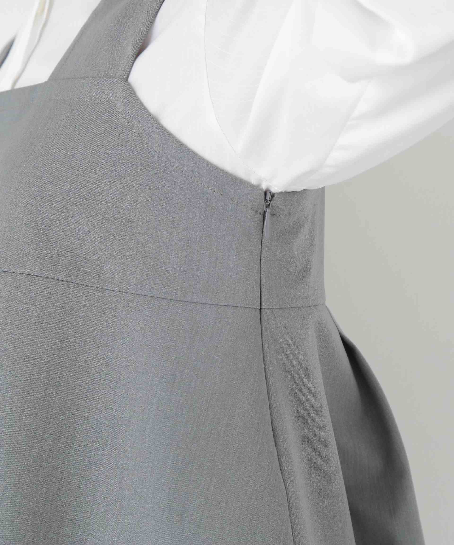 ストレッチビスチェセットアップ ライトグレー