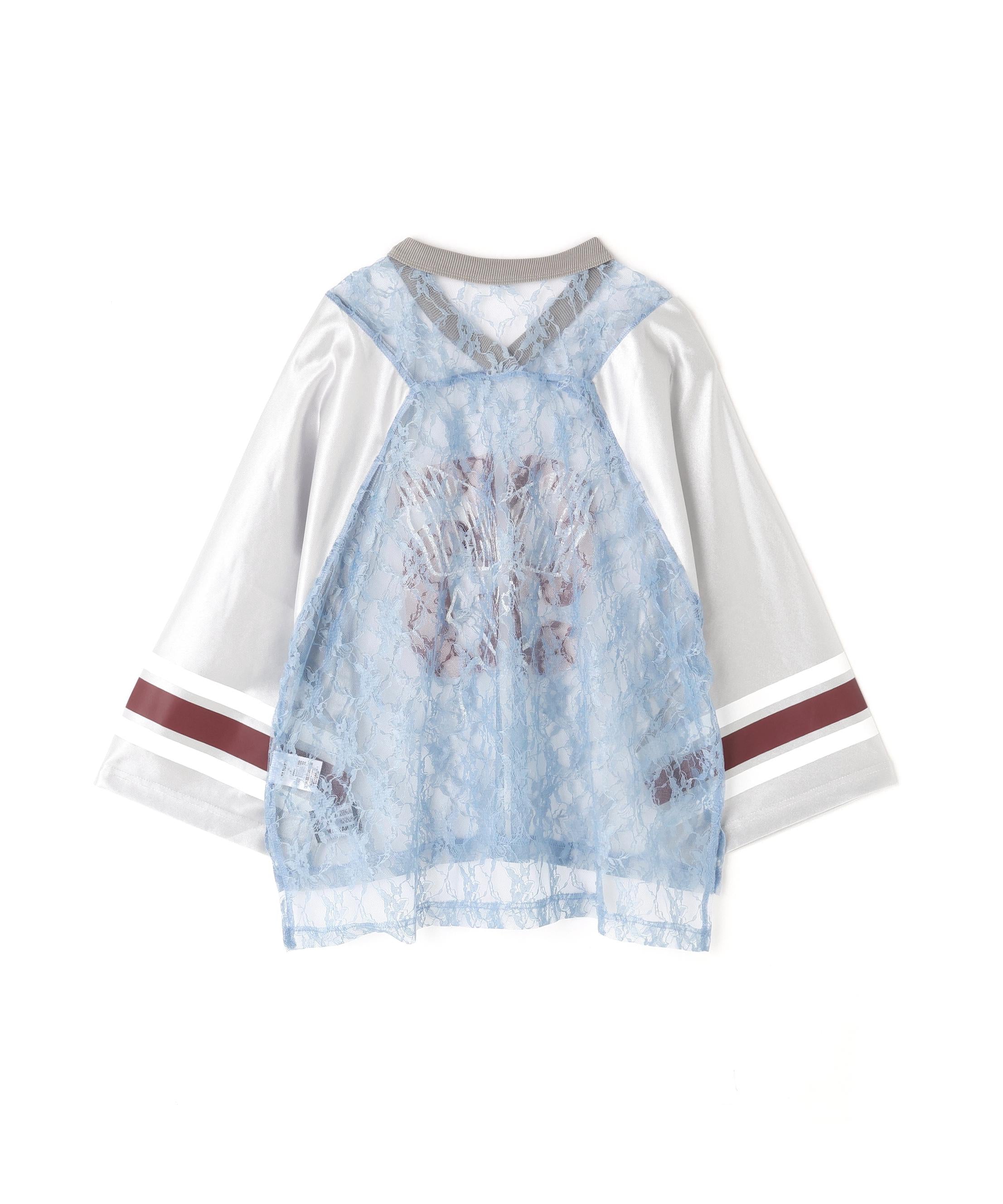 ANNA SUI NYC/アナ スイ エヌワイシー/バタフライプリントゲームシャツ シルバー