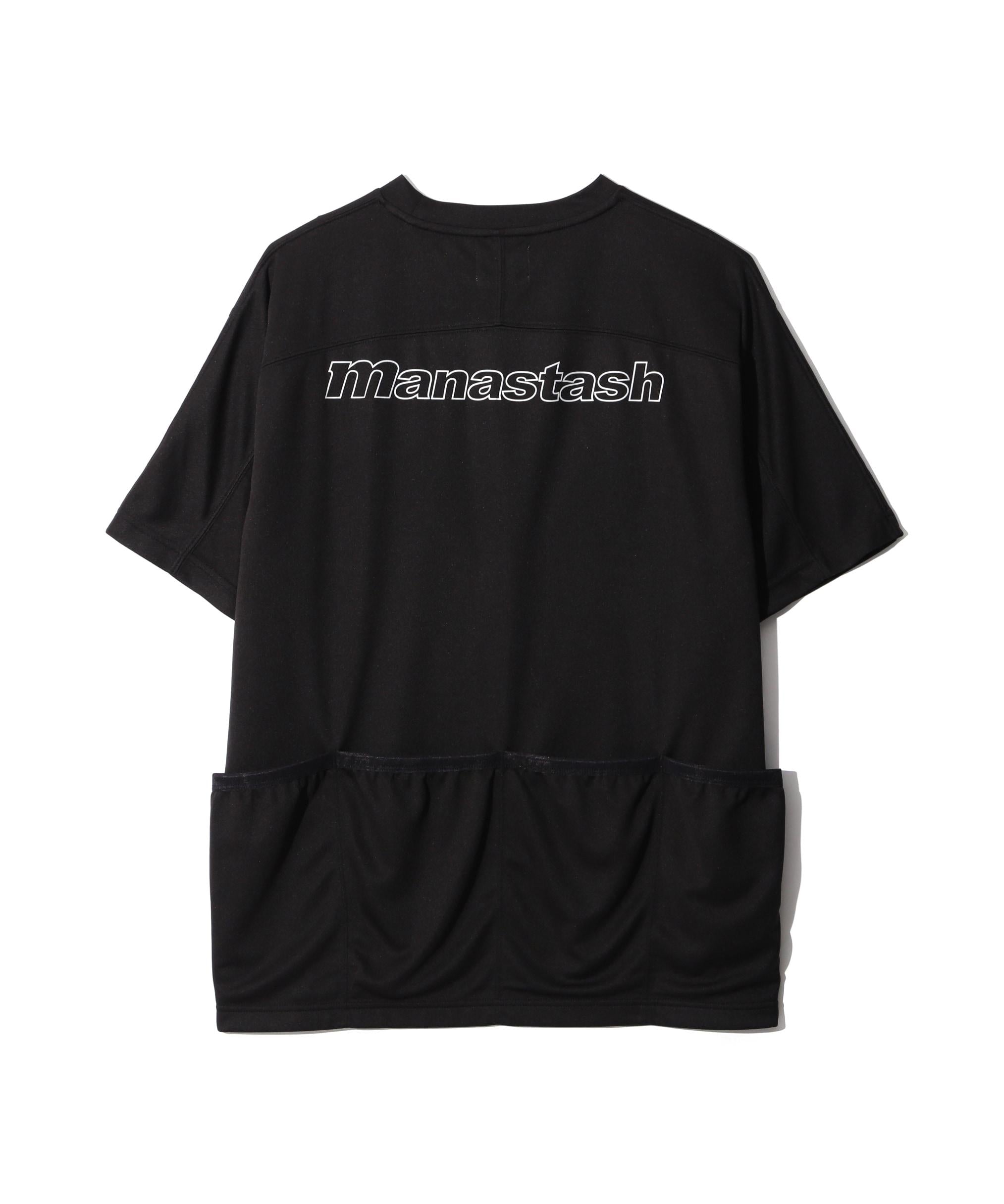 MANASTASH/マナスタッシュ/>EF. LOGO TECH POCKET TOP ブラック
