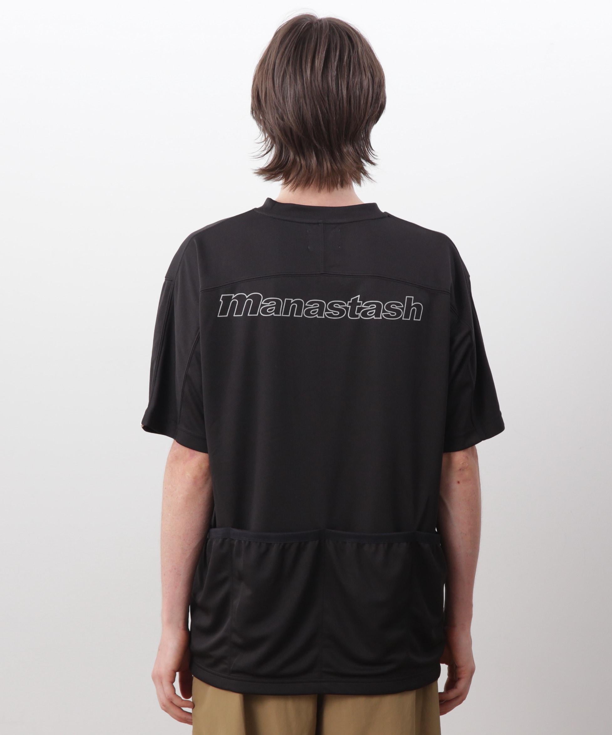 MANASTASH/マナスタッシュ/>EF. LOGO TECH POCKET TOP ブラック