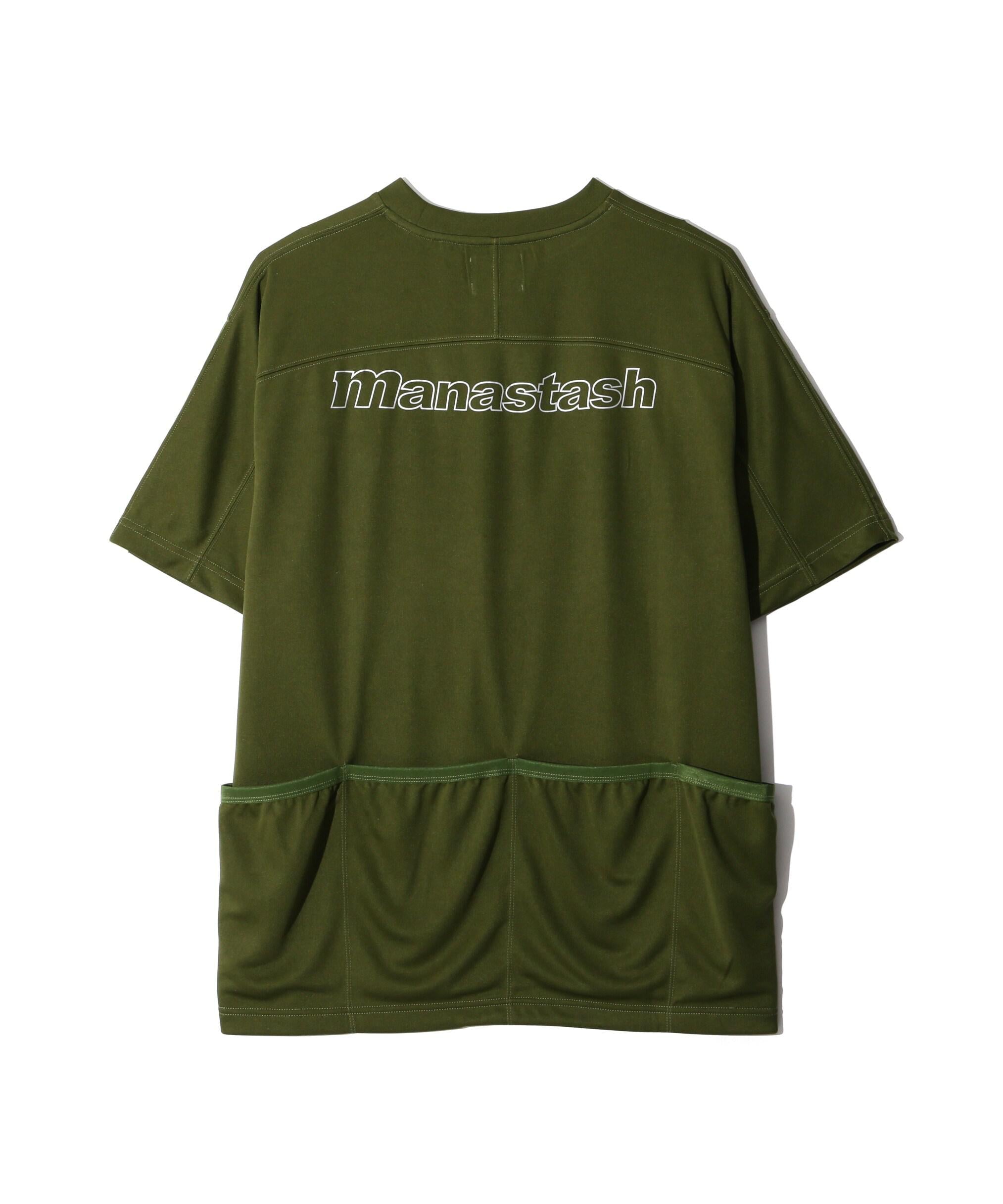MANASTASH/マナスタッシュ/>EF. LOGO TECH POCKET TOP グリーン
