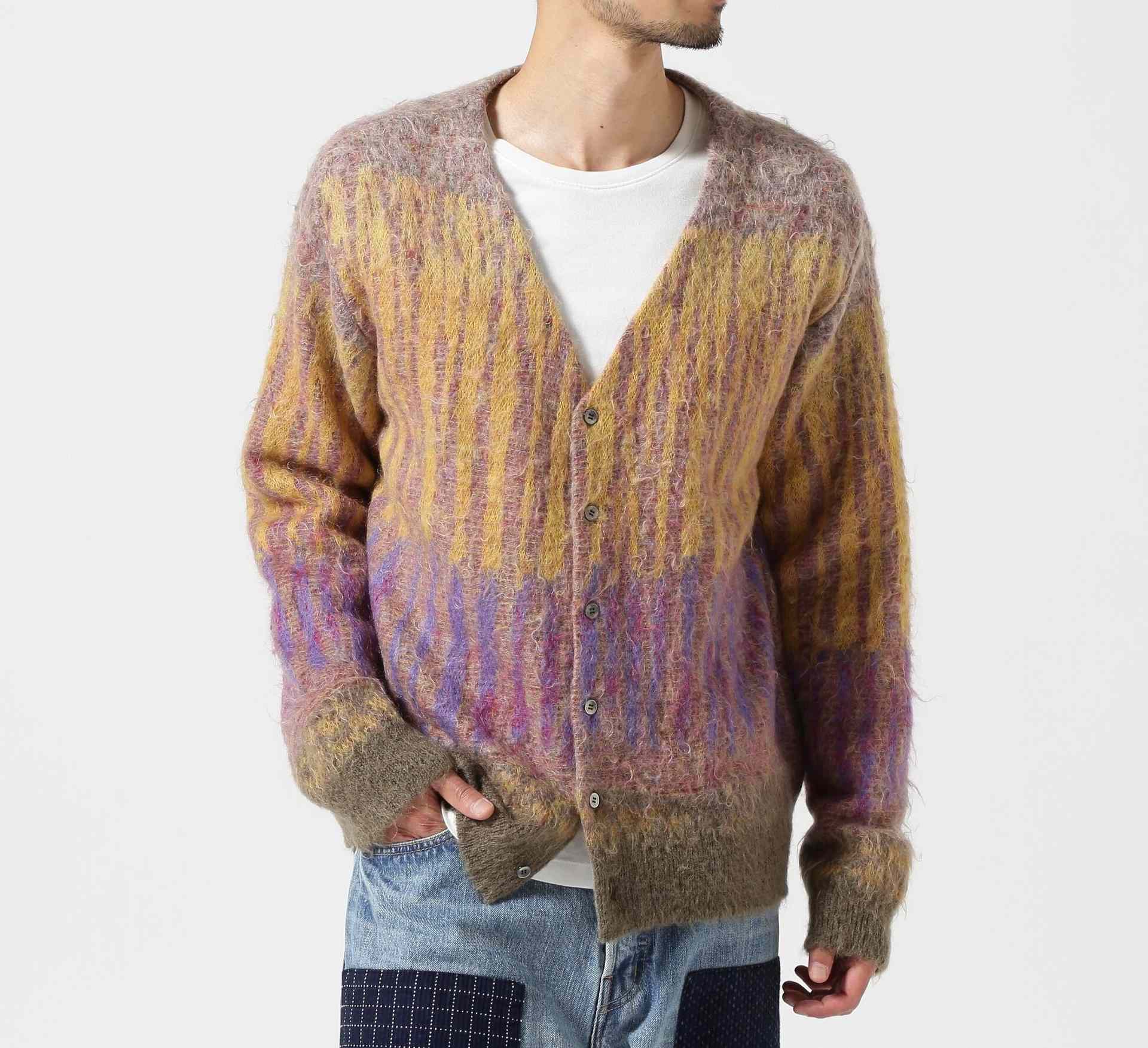 YOKE/ヨーク/KID MOHAI> WOOL R>USHED T>EE JAQUA>D CA>DIGAN アザー3