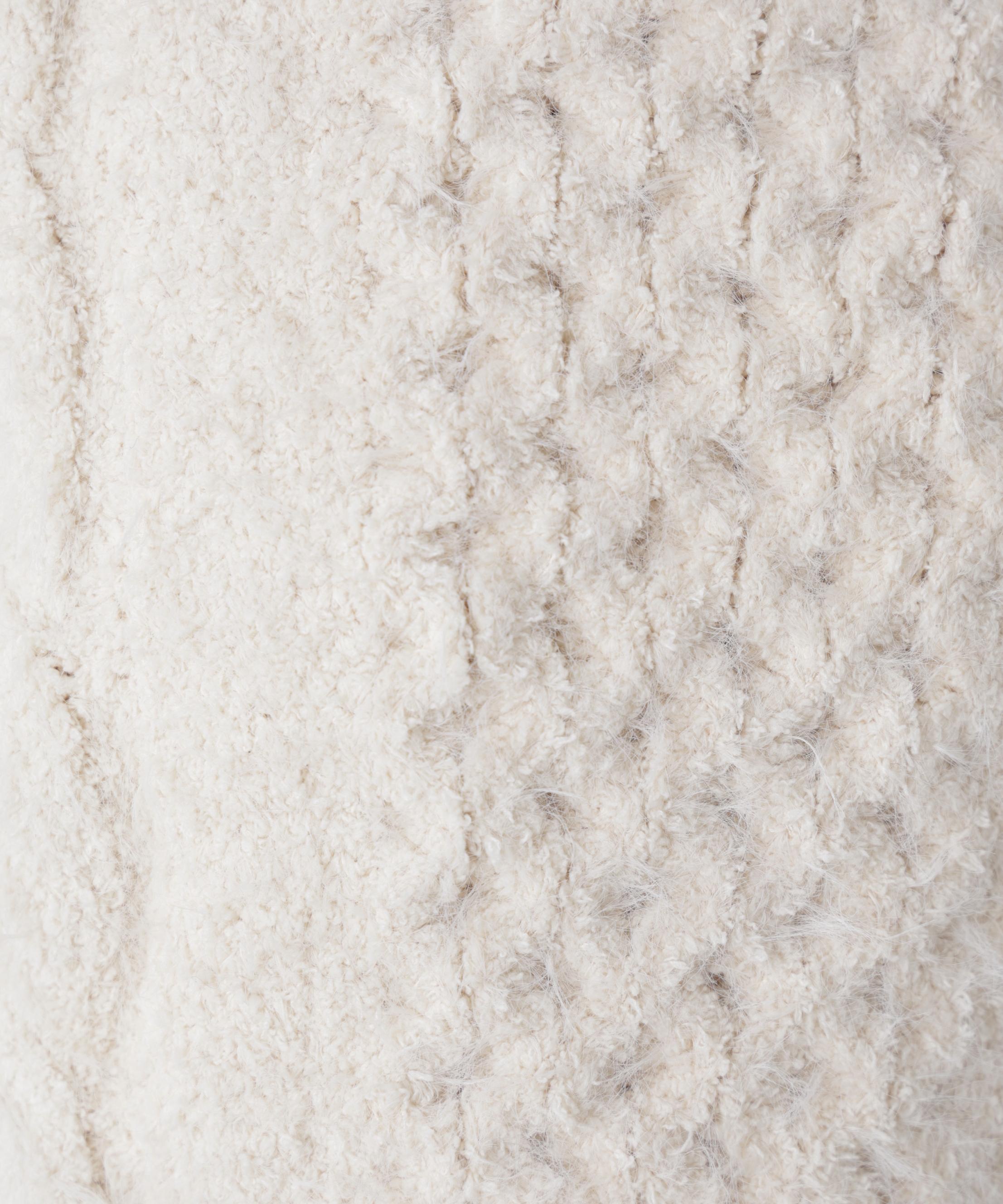 テディヤーンケーブル編みミニワンピース オフ