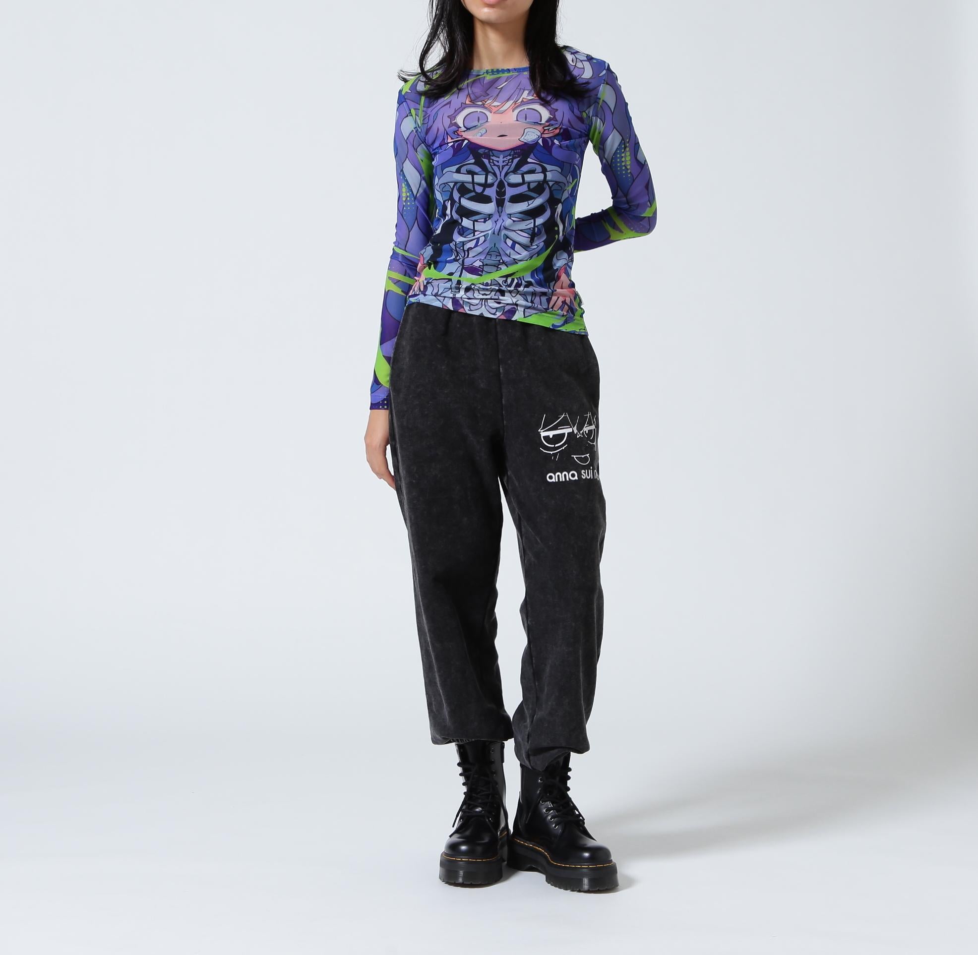 ANNA SUI NYC/アナ スイ エヌワイシー/『×寺田てら』TERAシアートップス ブルー