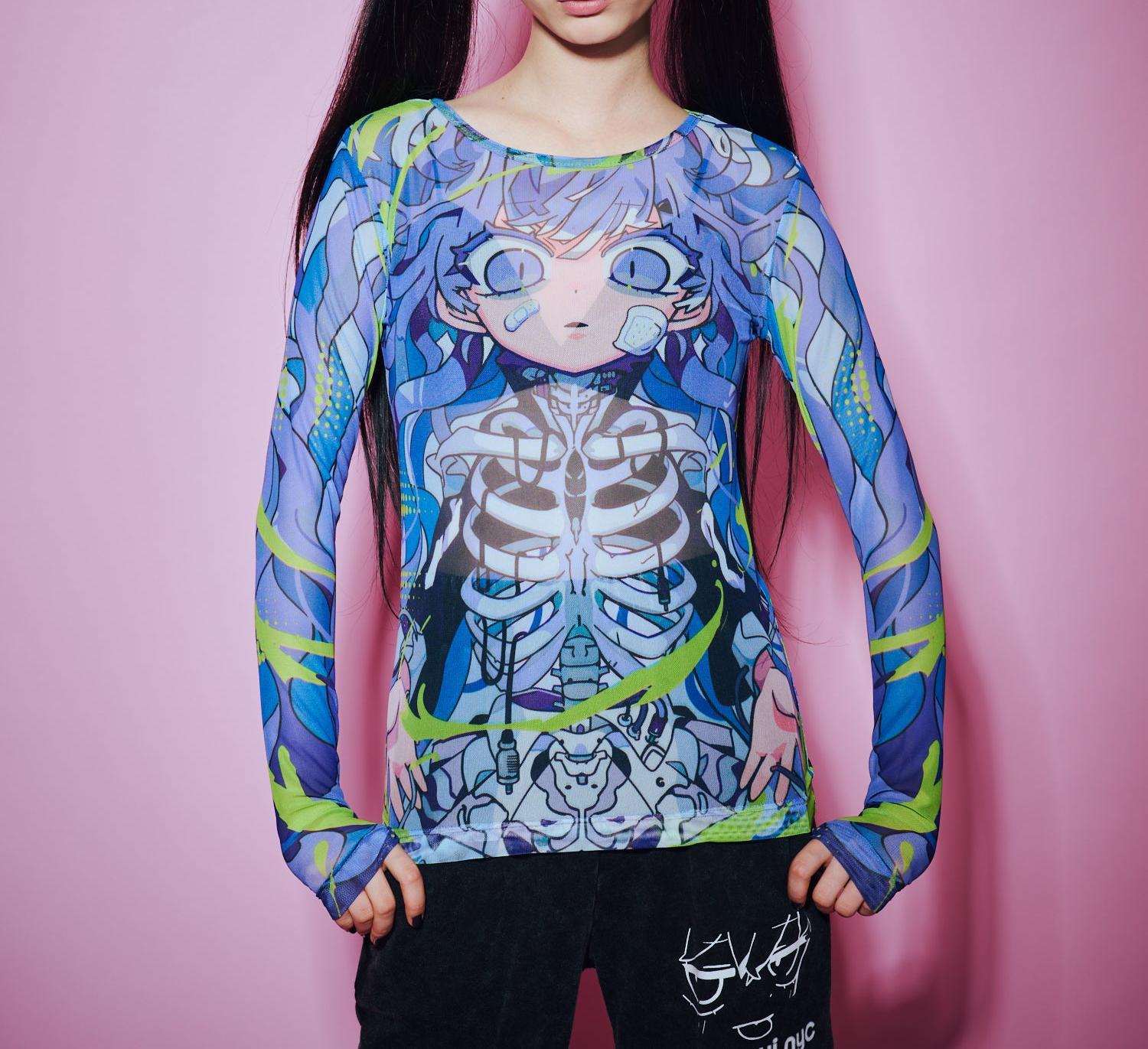 ANNA SUI NYC/アナ スイ エヌワイシー/『×寺田てら』TERAシアートップス ブルー