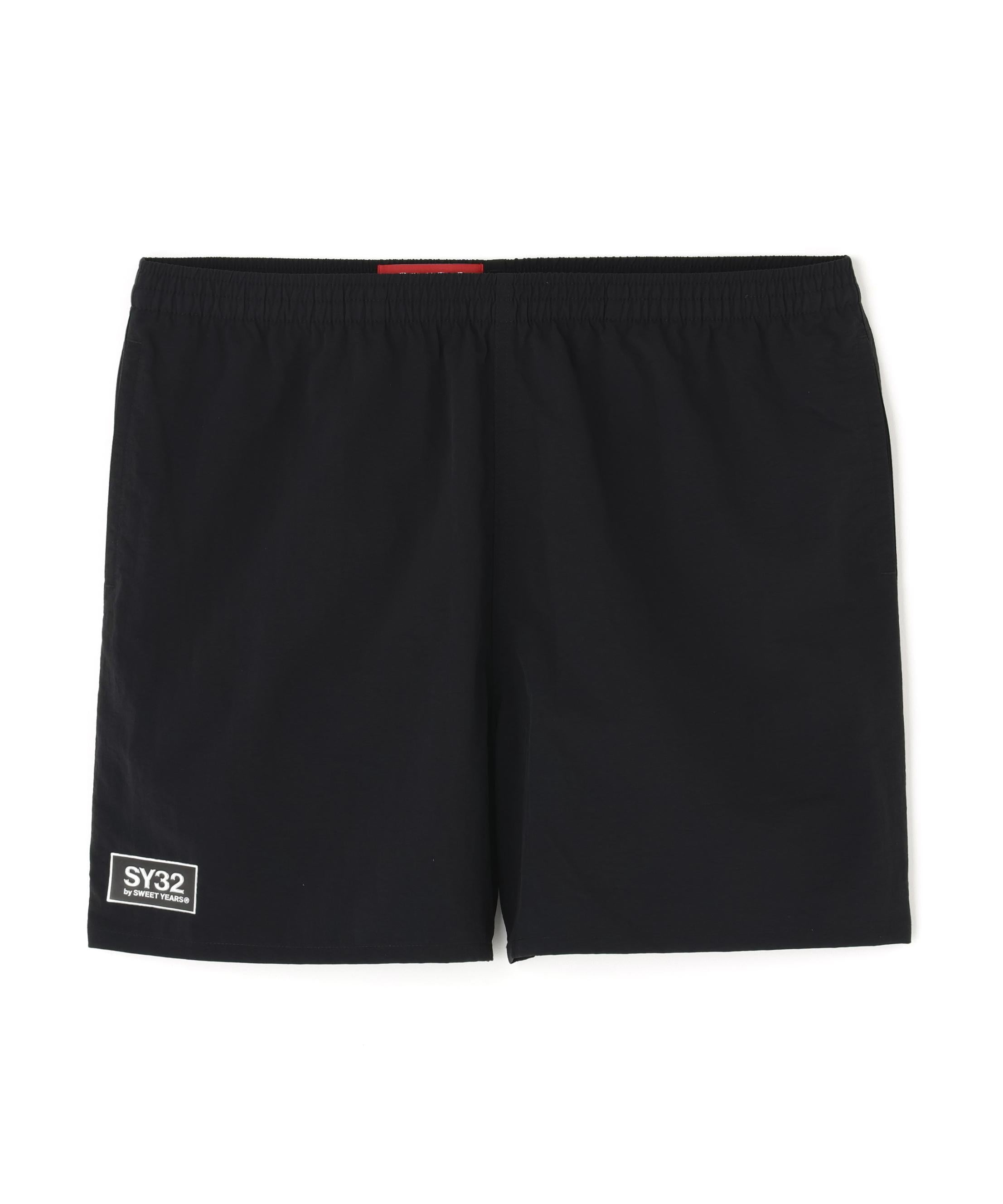 SY32 y SWEET YEA>S/エスワイサーティトゥ バイ スィートイヤーズ/NYLON SHO>T PANTS ブラック