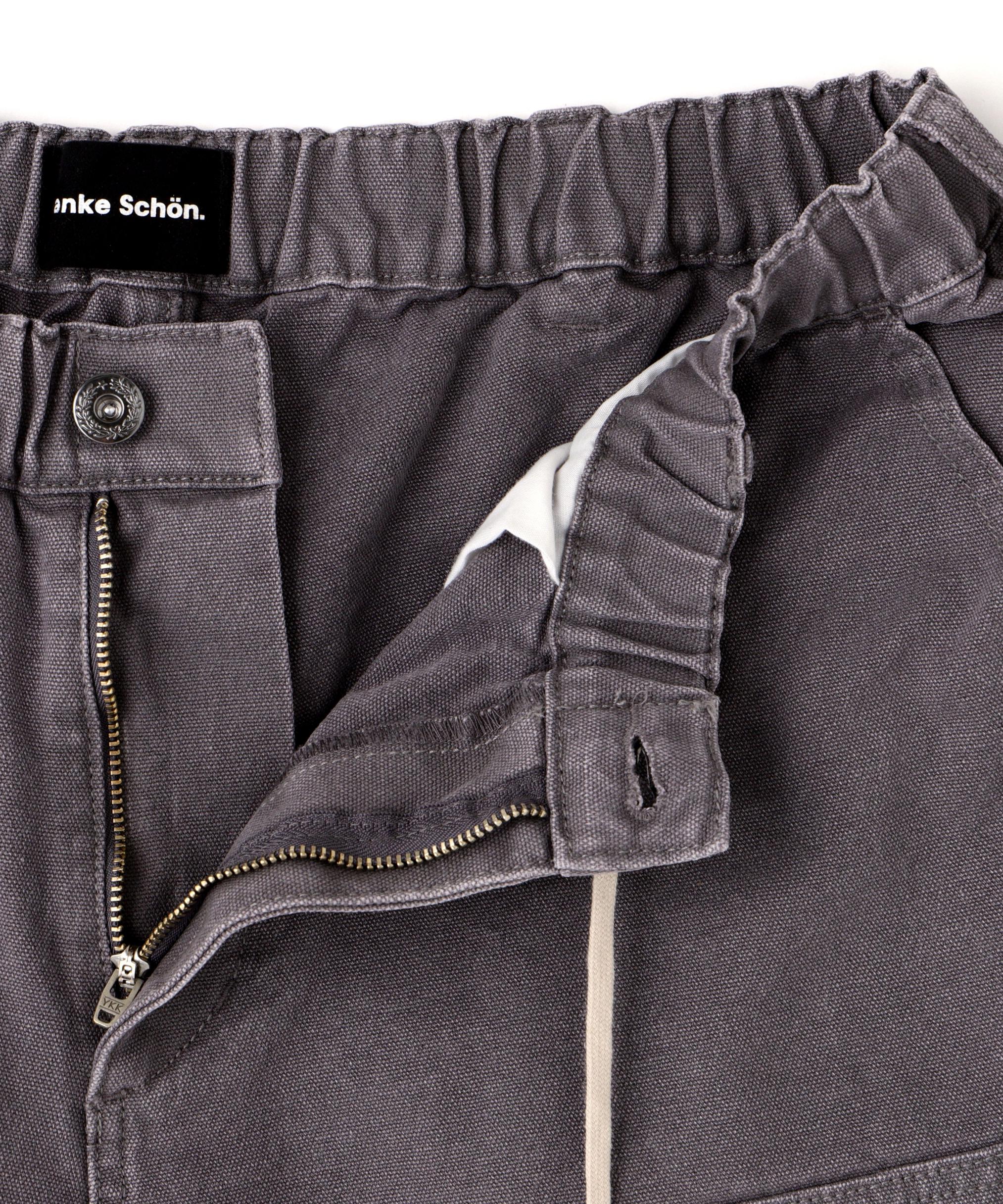 DankeSchon/ダンケシェーン/DAMAGE DUCK WKNEE SHORTS グレー