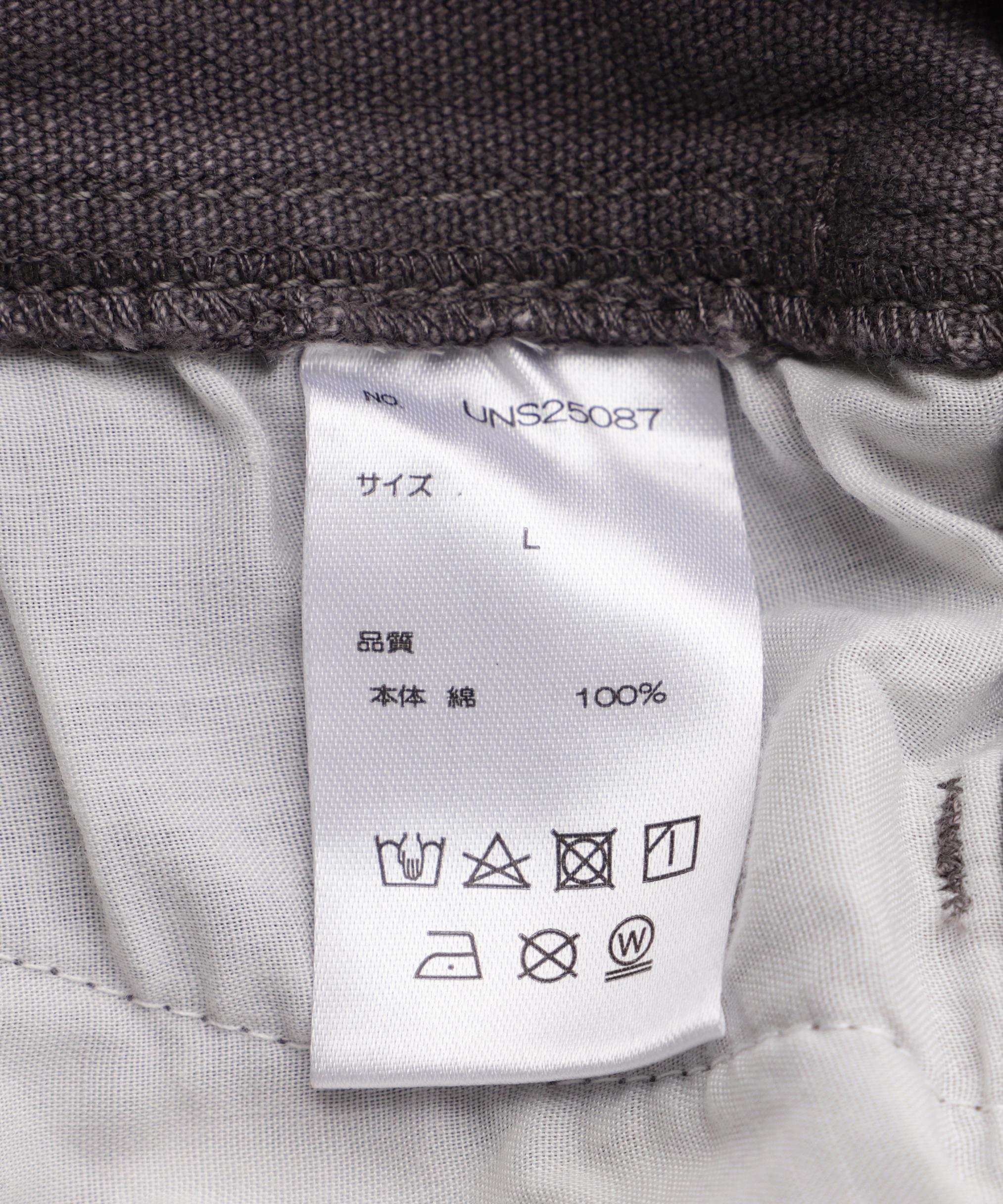 DankeSchon/ダンケシェーン/DAMAGE DUCK WKNEE SHORTS グレー