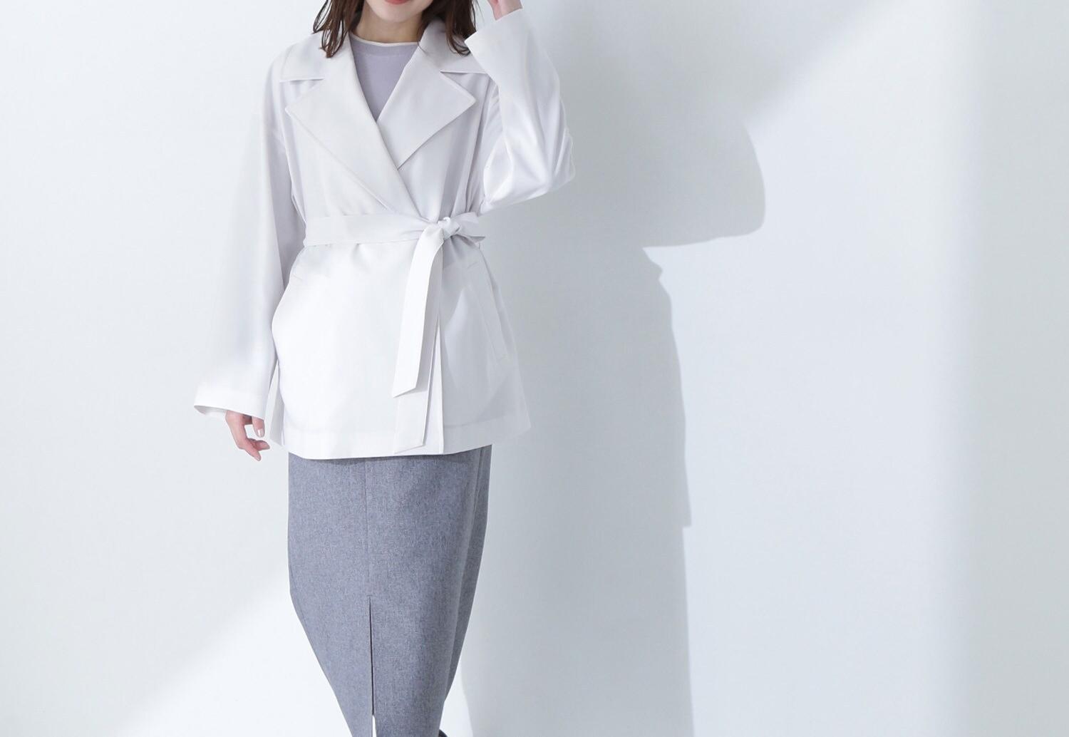 ライトスプリングコートシリーズ ミドル丈トレンチコート オフ1