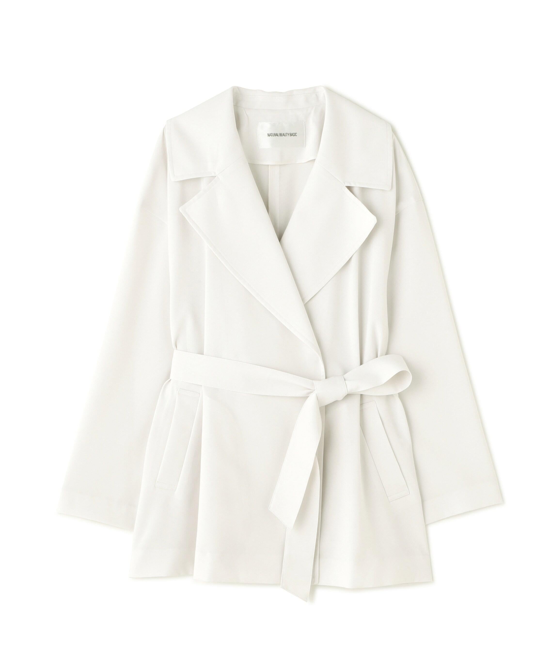 ライトスプリングコートシリーズ ミドル丈トレンチコート オフ1