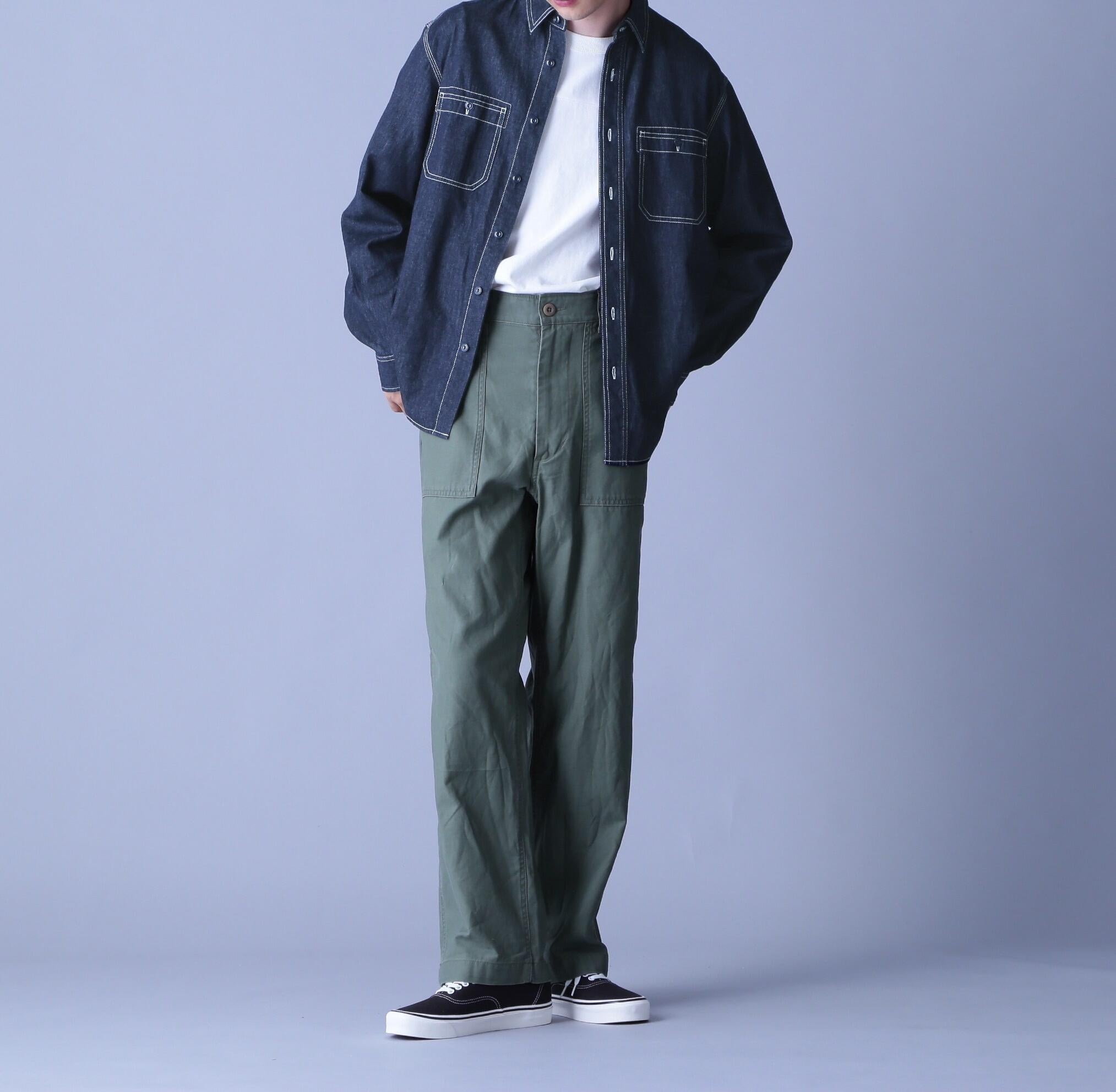 RASIC LIGHT DENIM L/S SHI>T / ベーシック ライト デニム 長袖 シャツ インディゴ7