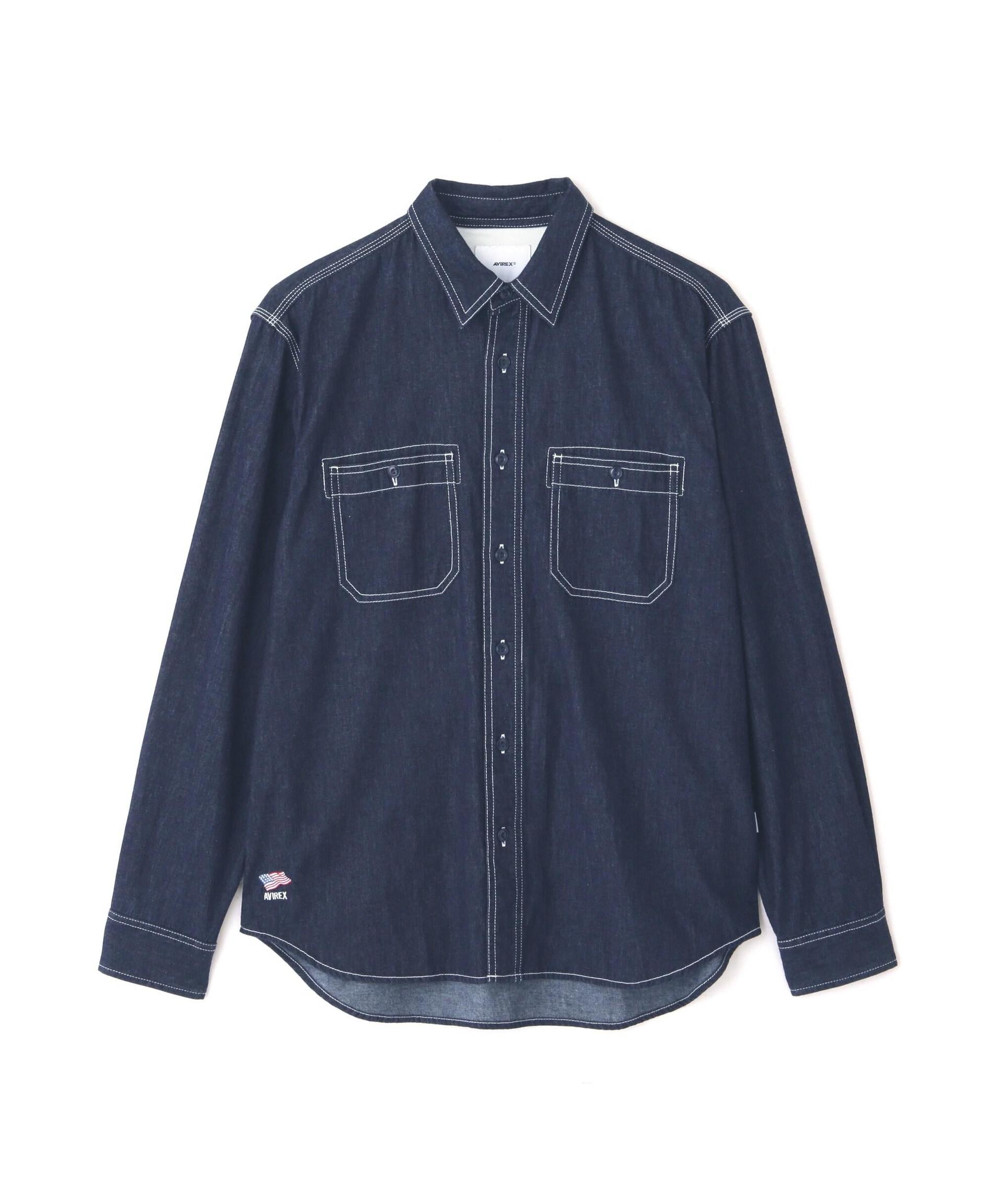 RASIC LIGHT DENIM L/S SHI>T / ベーシック ライト デニム 長袖 シャツ インディゴ7