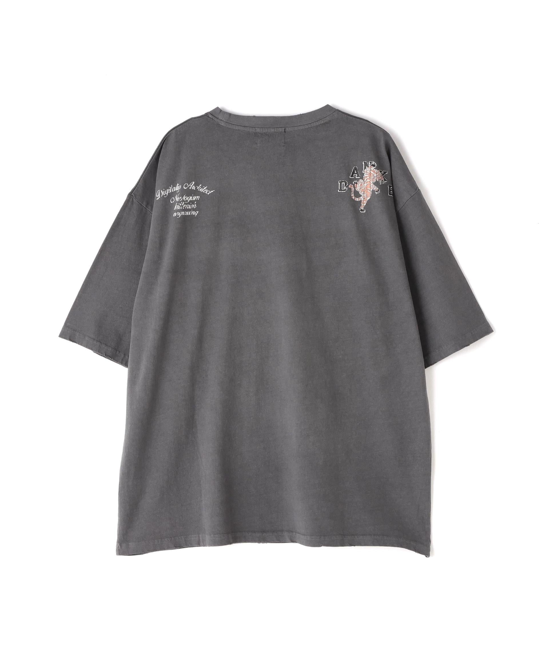 WER&DEPOT限定/DankeSchon/活性染タイガー S/S Tee ブラック