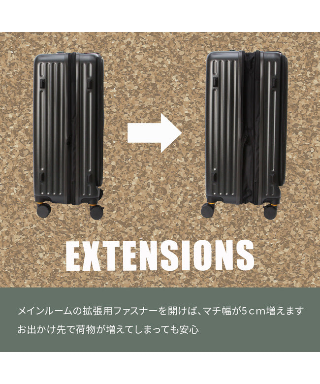 null null 新商品/三洋/5LAKES＆MT/C GEAR/スーツケース/フロントオープン/65L【5mtー310ー4002】 （ガンメタル） ガンメタル