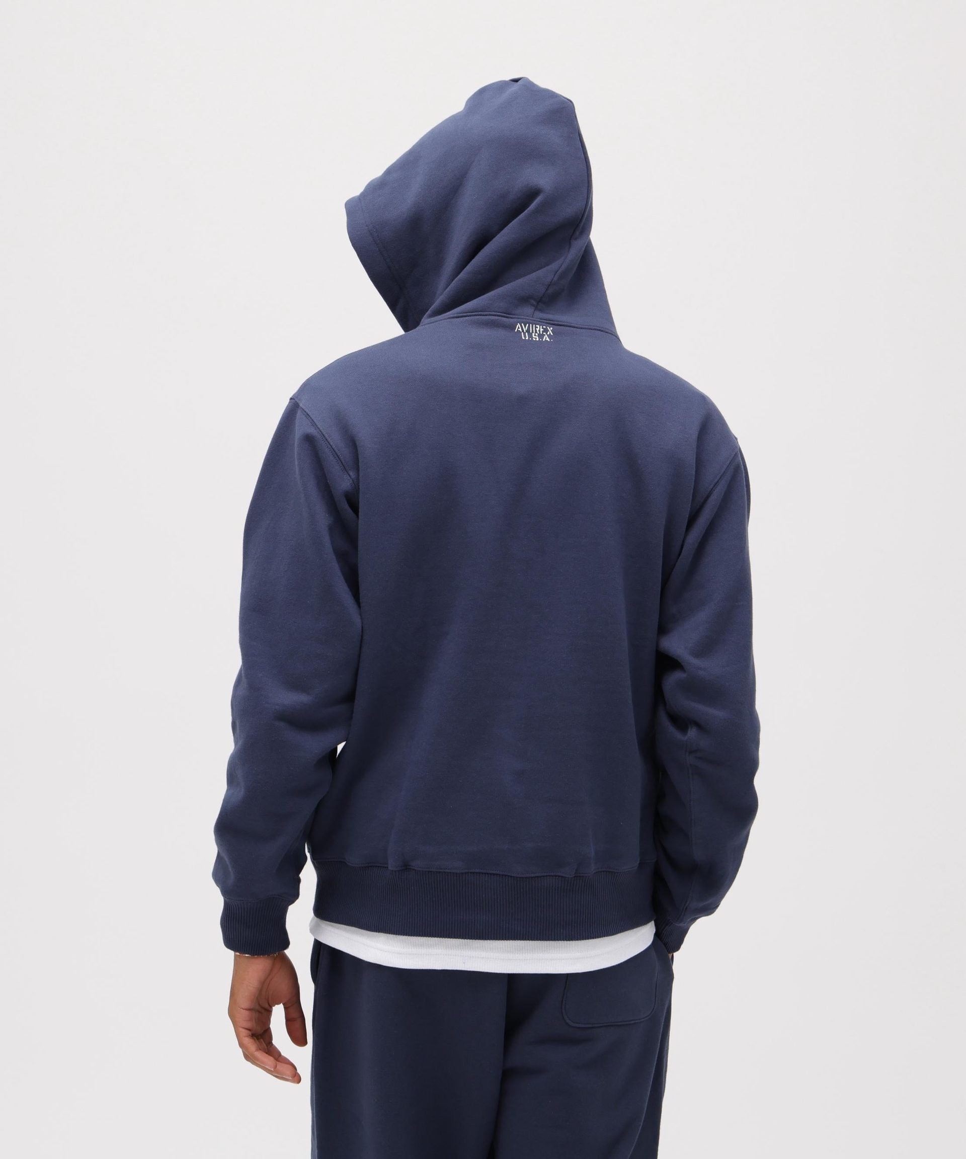 《DAILY/デイリー》PULLOVER SWEAT PARKA / プルオーバー スウェット パーカー / AVIREX / アヴィレック ネイビー