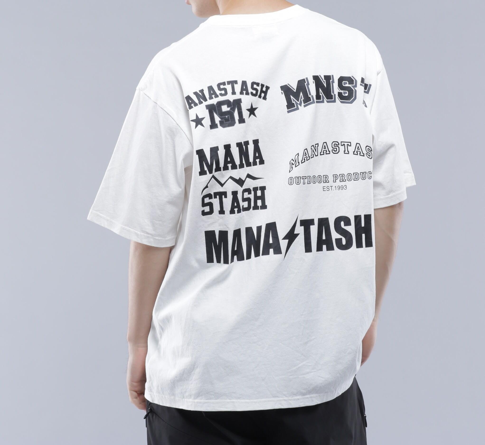 MANASTASH/マナスタッシュ/SPONSO> LOGO TEE/スポンサーロゴTシャツ ホワイト
