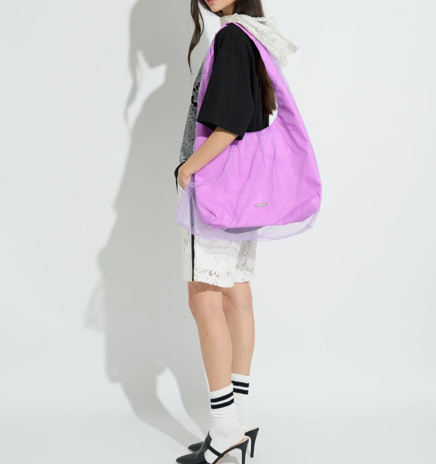 ANNA SUI NYC/アナ スイ エヌワイシー/チュールギャザーバッグ パープル