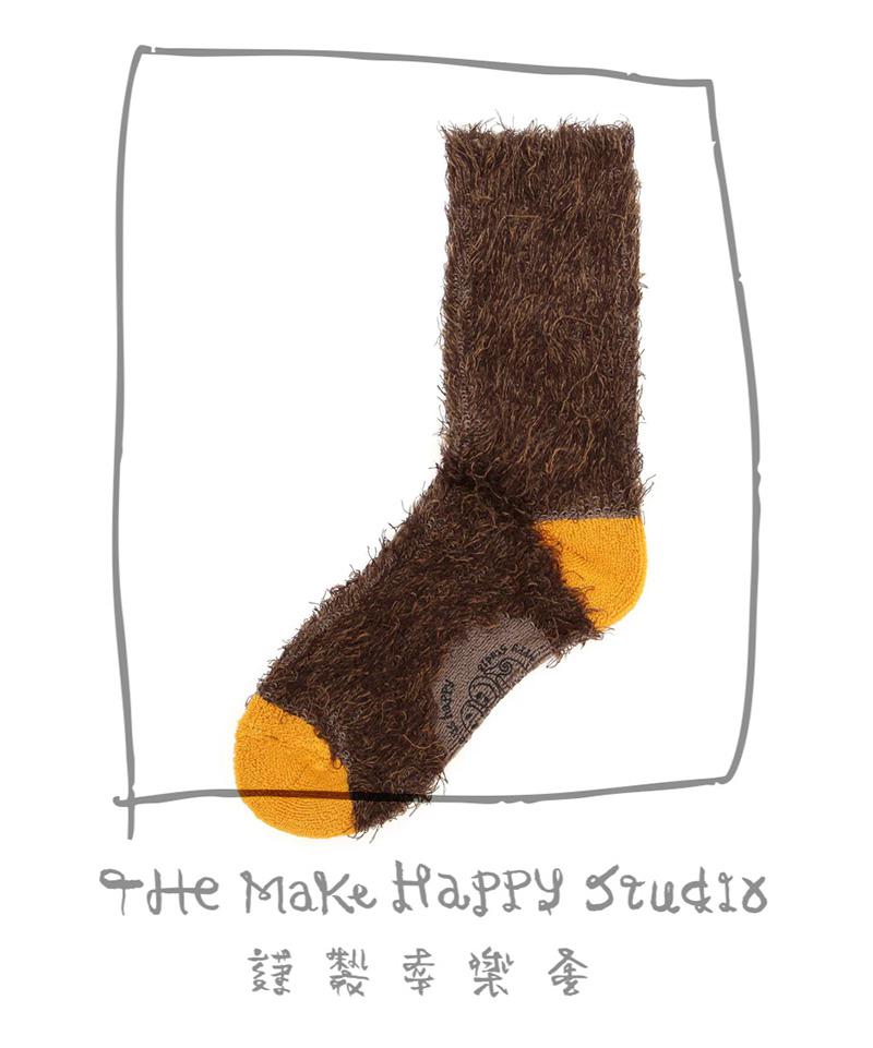 The Make Happy Studio×Leh/ザメイクハッピーストゥディオ×レー/HAPPY MONSTER SOX ブラウン