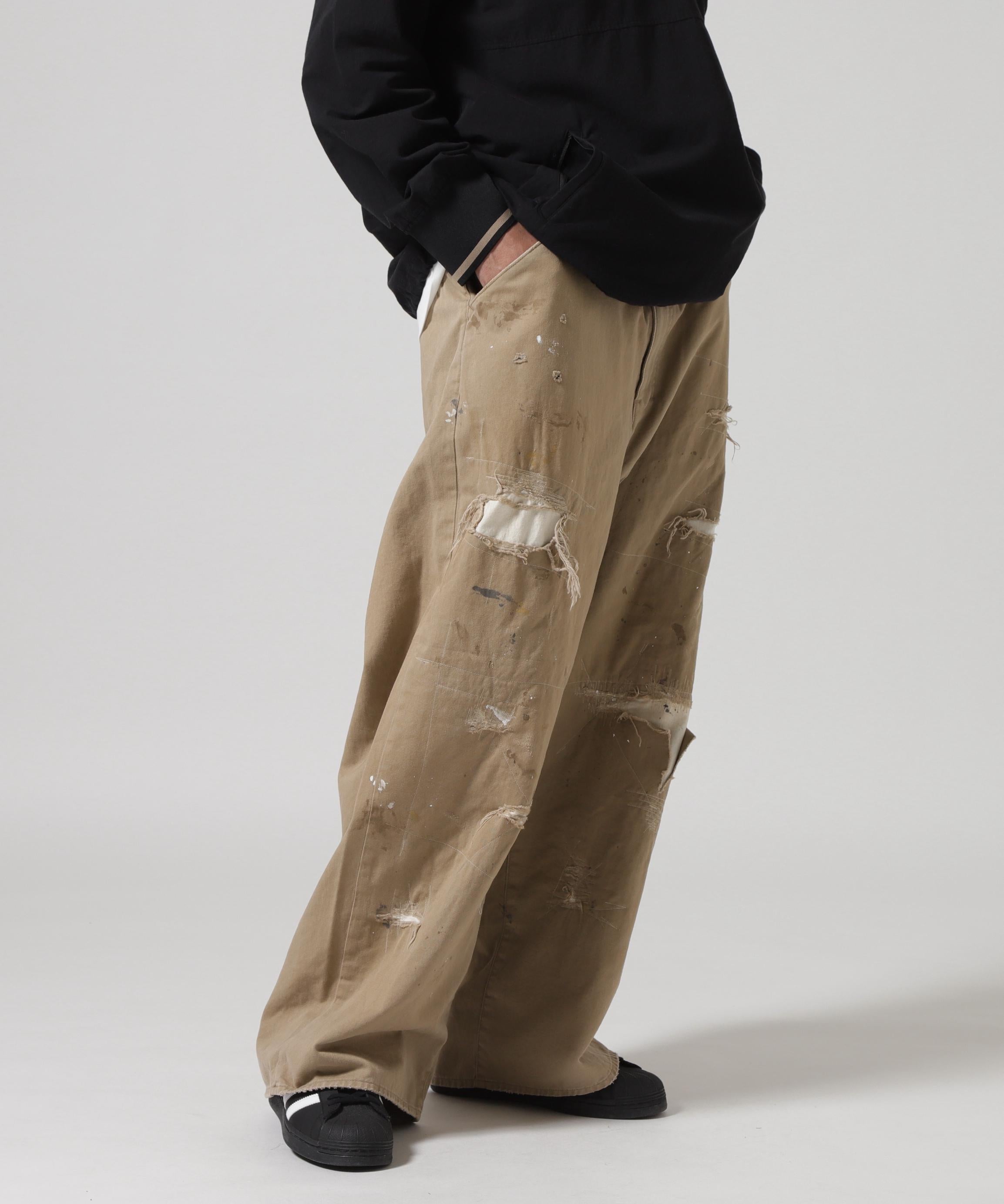 ANCELLM/アンセルム/>EMAKE WIDE CHINO T>OUSE>S ブラウン