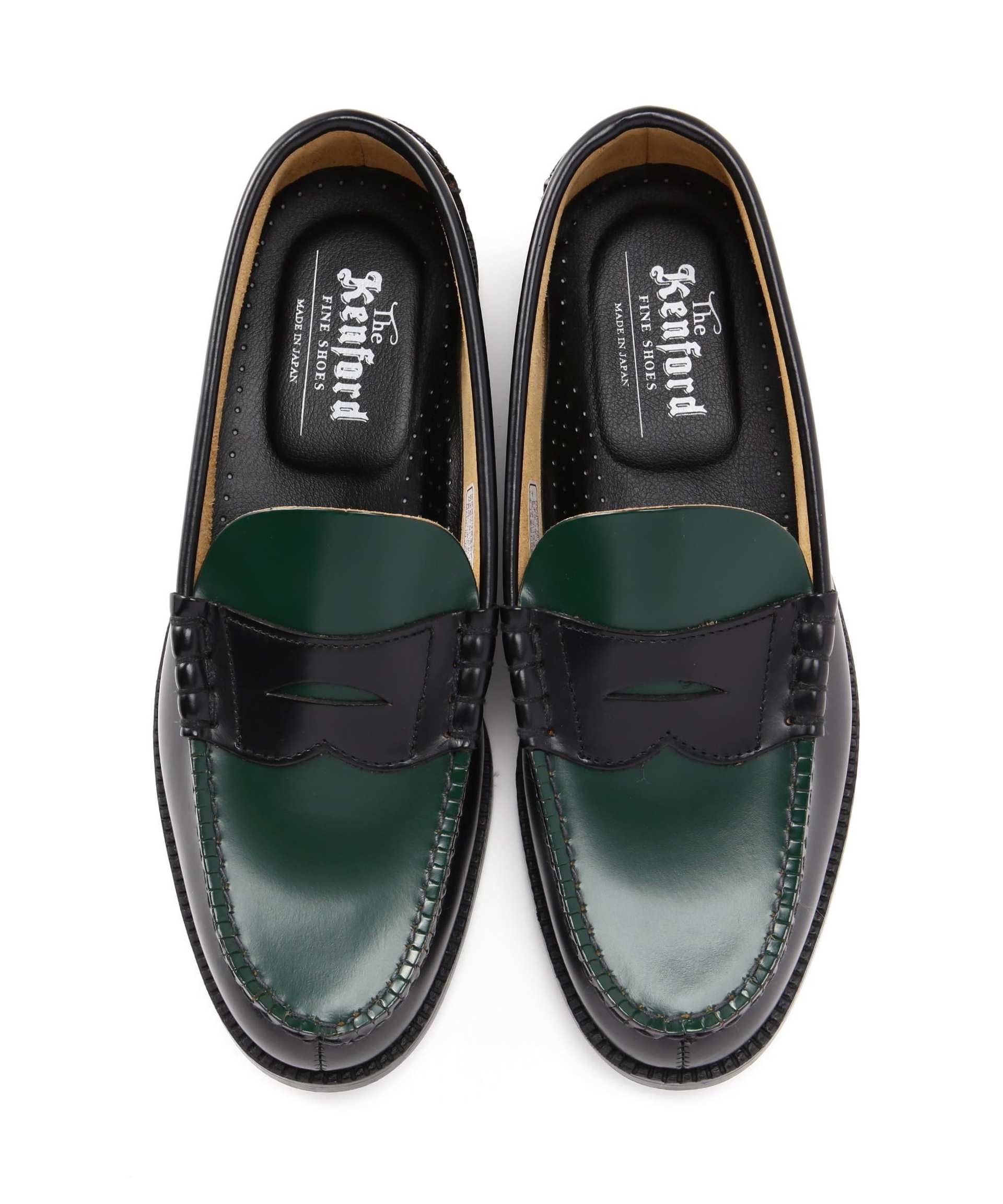 Kenford Fineshoes / Kenford Fine Shoes / Coin Loafers Black × Green