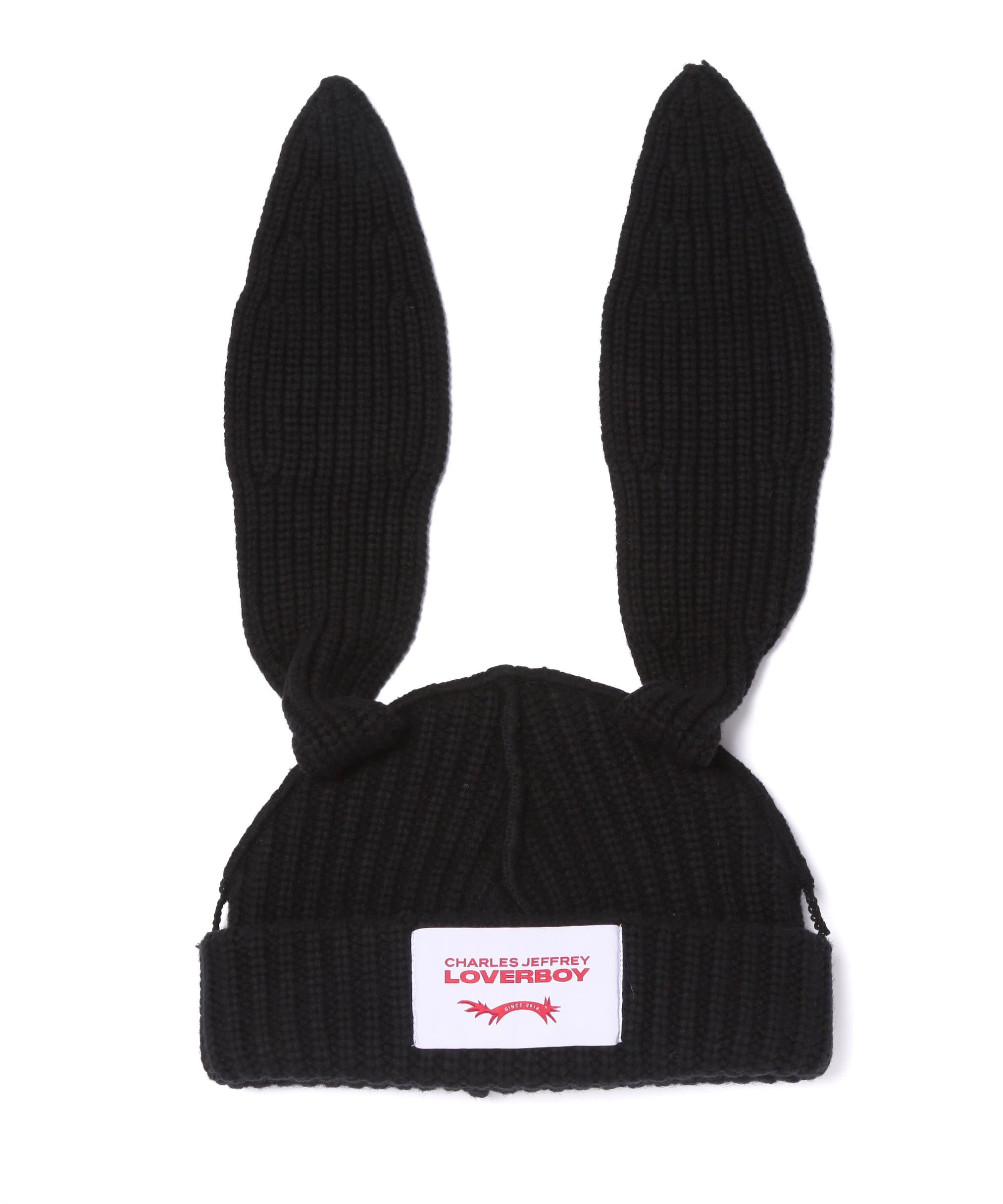Charles Jeffrey LOVERBOY/チャールズジェフリーラバーボーイ/CHUNKY RABBIT BEANIE ブラック