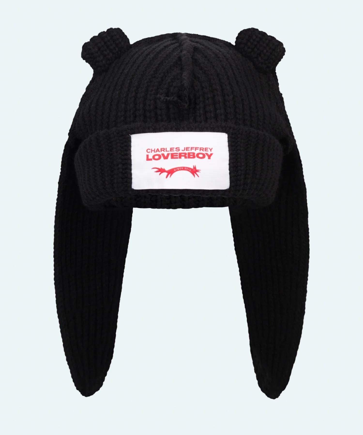 Charles Jeffrey LOVERBOY/チャールズジェフリーラバーボーイ/CHUNKY RABBIT BEANIE ブラック