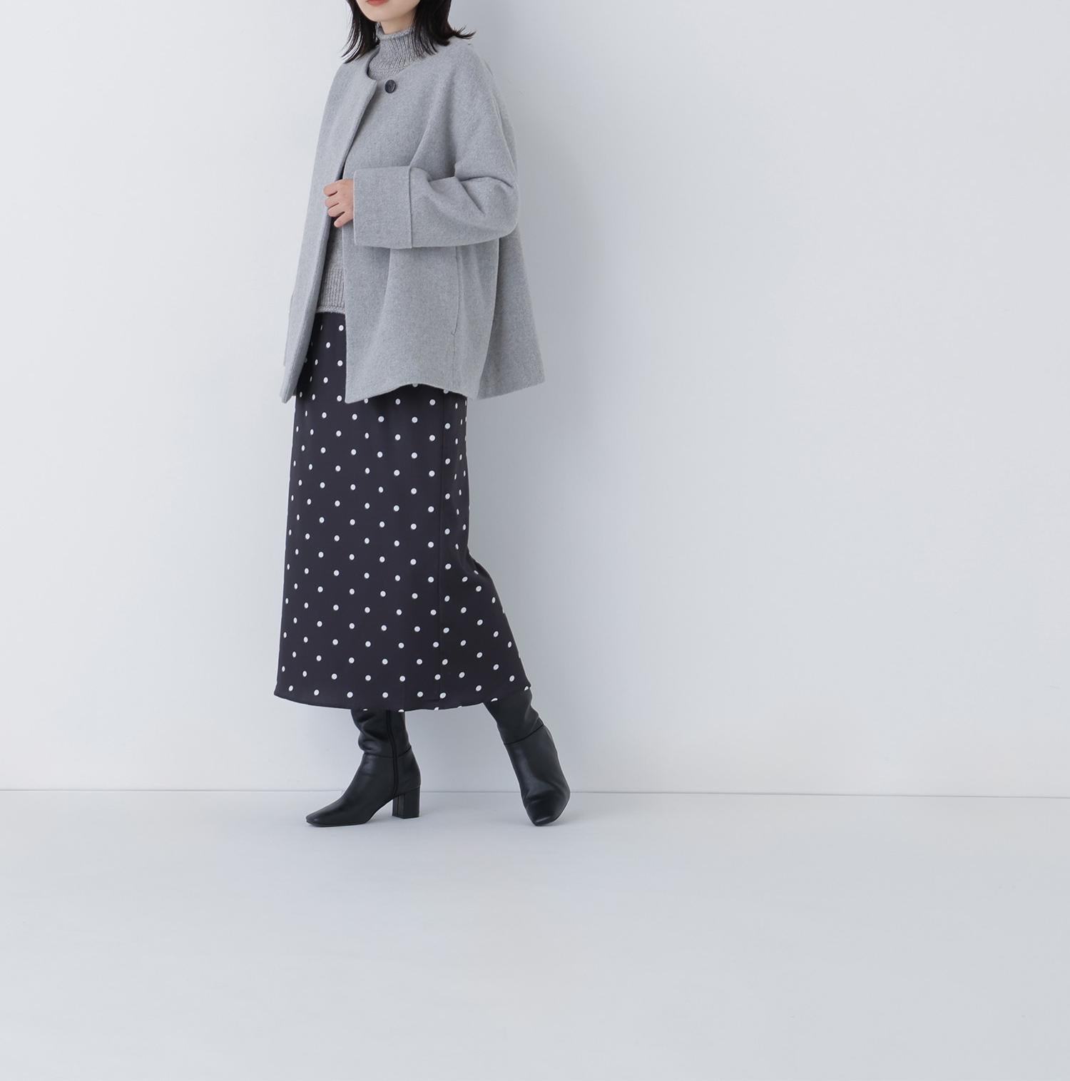 毎日に“ちょうどいい”カシミヤ混コート グレー