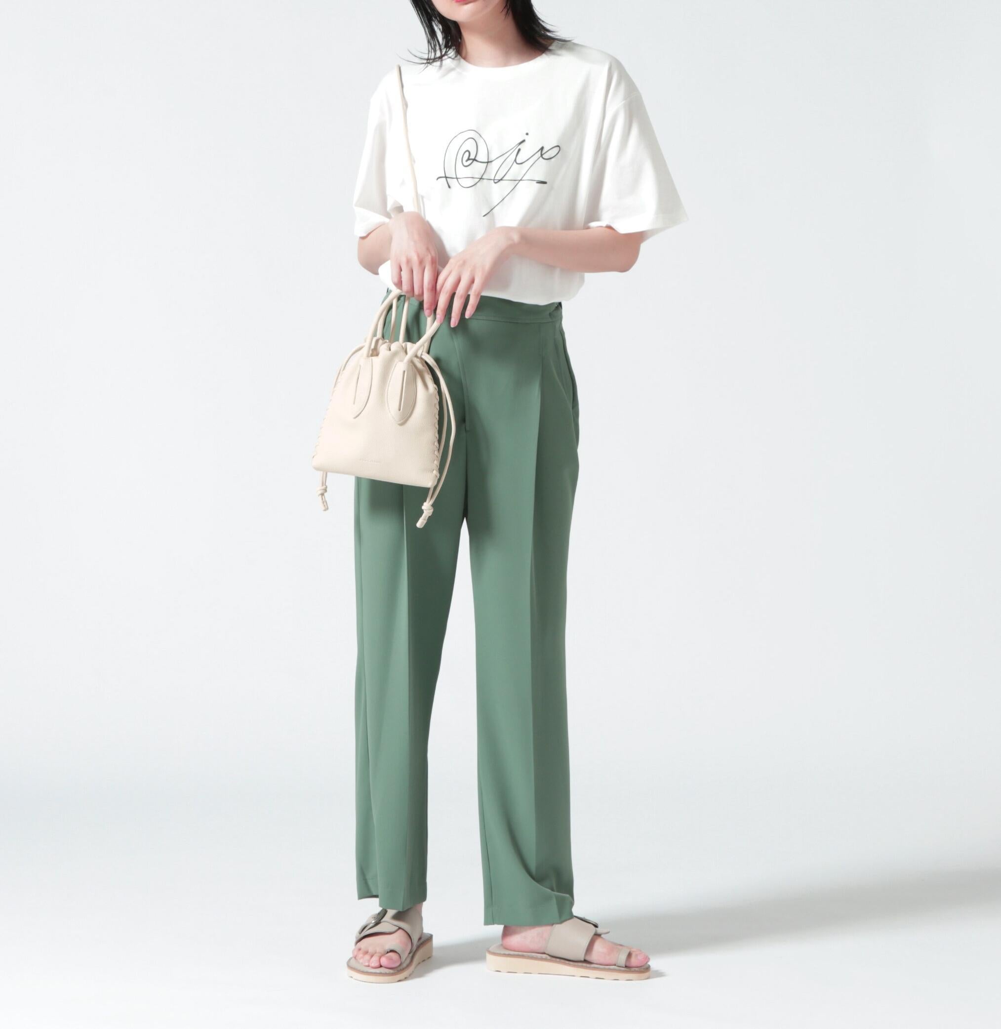 D>OIT RELLO<ドロイトベロ サイドアジャストパンツ グリーン