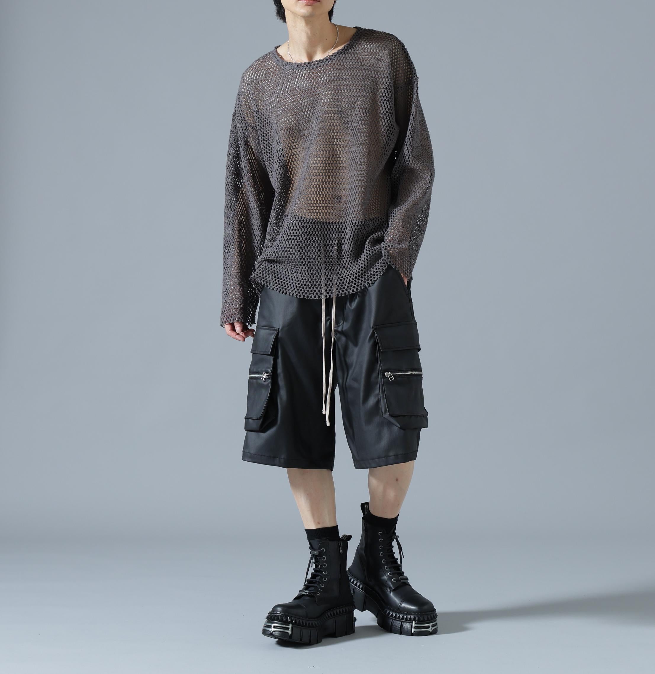 DankeSchon/ダンケシェーン/MESH L/S TEE グレー