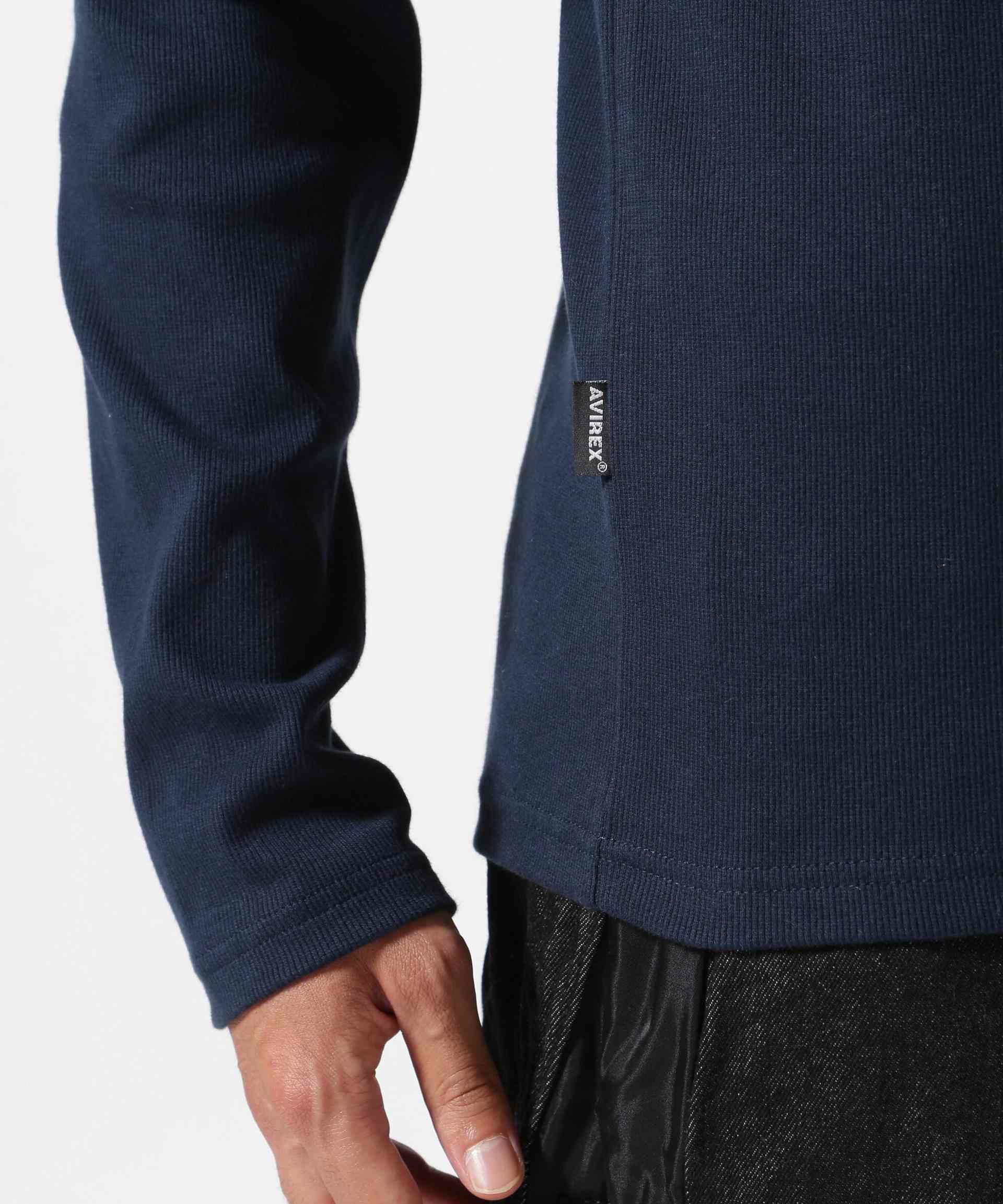 《DAILY/デイリー》>IR L/S HENLEY NECK T-SHI>T/リブ 長袖 ヘンリーネック Tシャツ  デイリーウェア ロイヤル