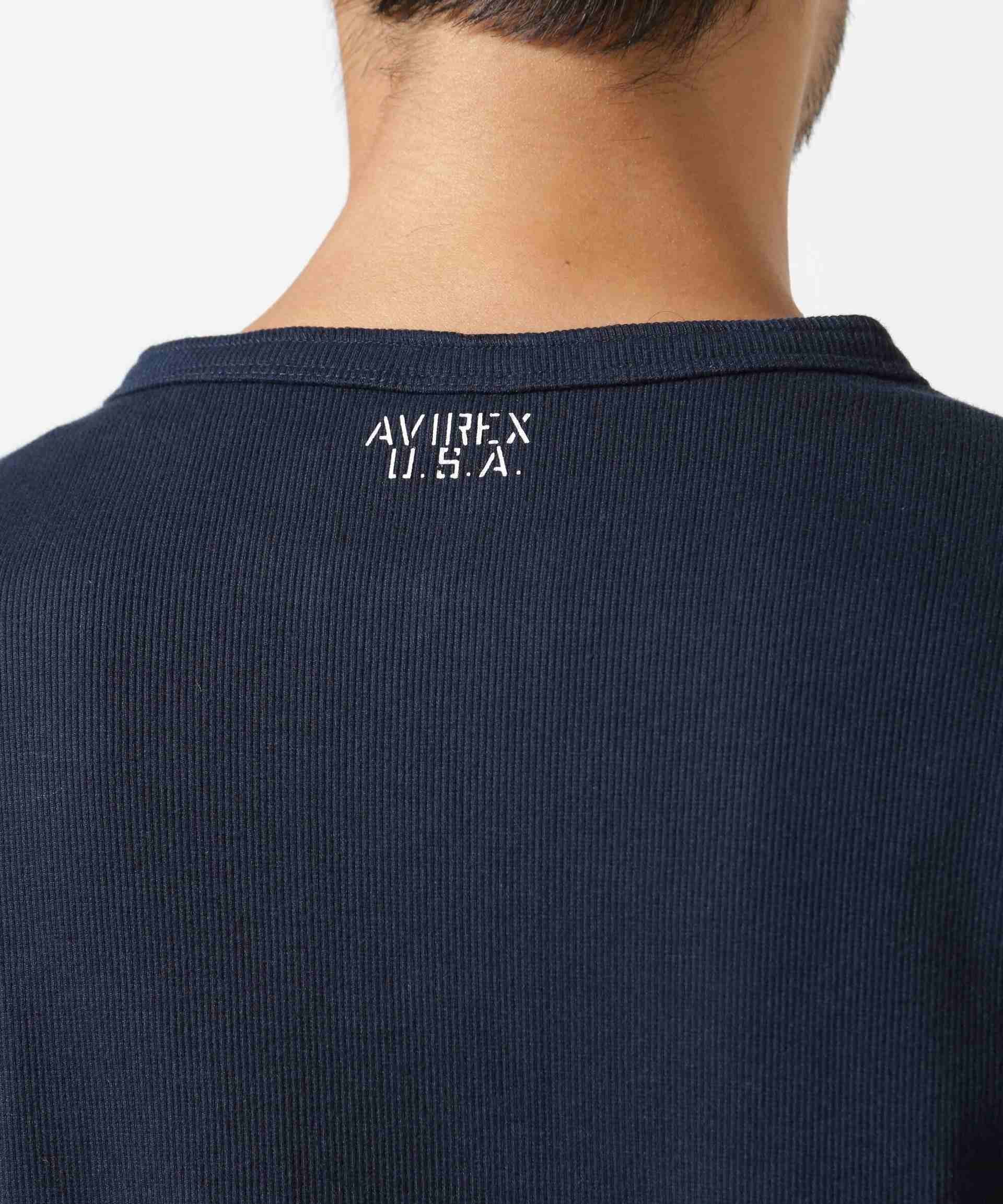 《DAILY/デイリー》>IR L/S HENLEY NECK T-SHI>T/リブ 長袖 ヘンリーネック Tシャツ  デイリーウェア ロイヤル