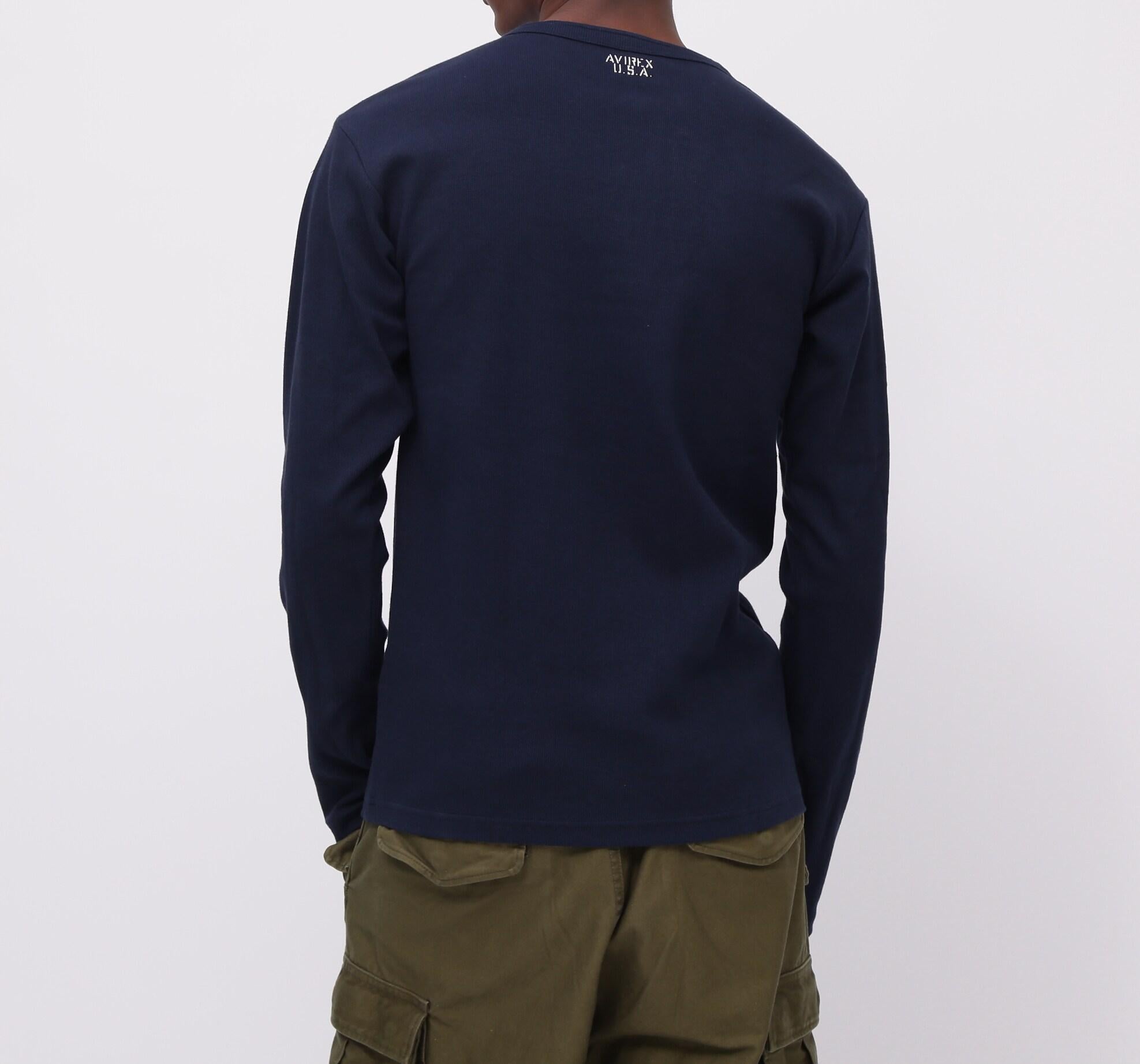 《DAILY/デイリー》>IR L/S HENLEY NECK T-SHI>T/リブ 長袖 ヘンリーネック Tシャツ  デイリーウェア ロイヤル