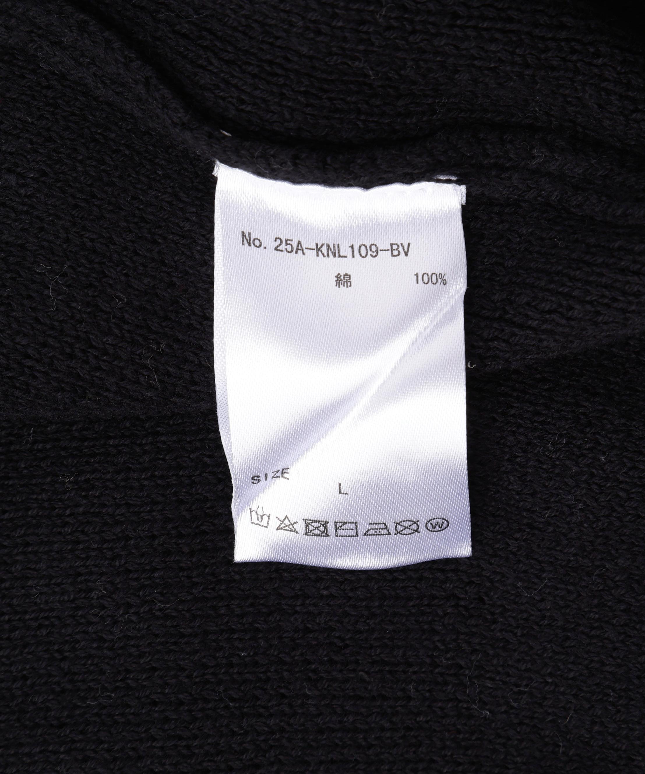 B omnivore/ビーオムニボー　HAND STITCH CARDIGAN ハンドステッチカーディガン ブラック