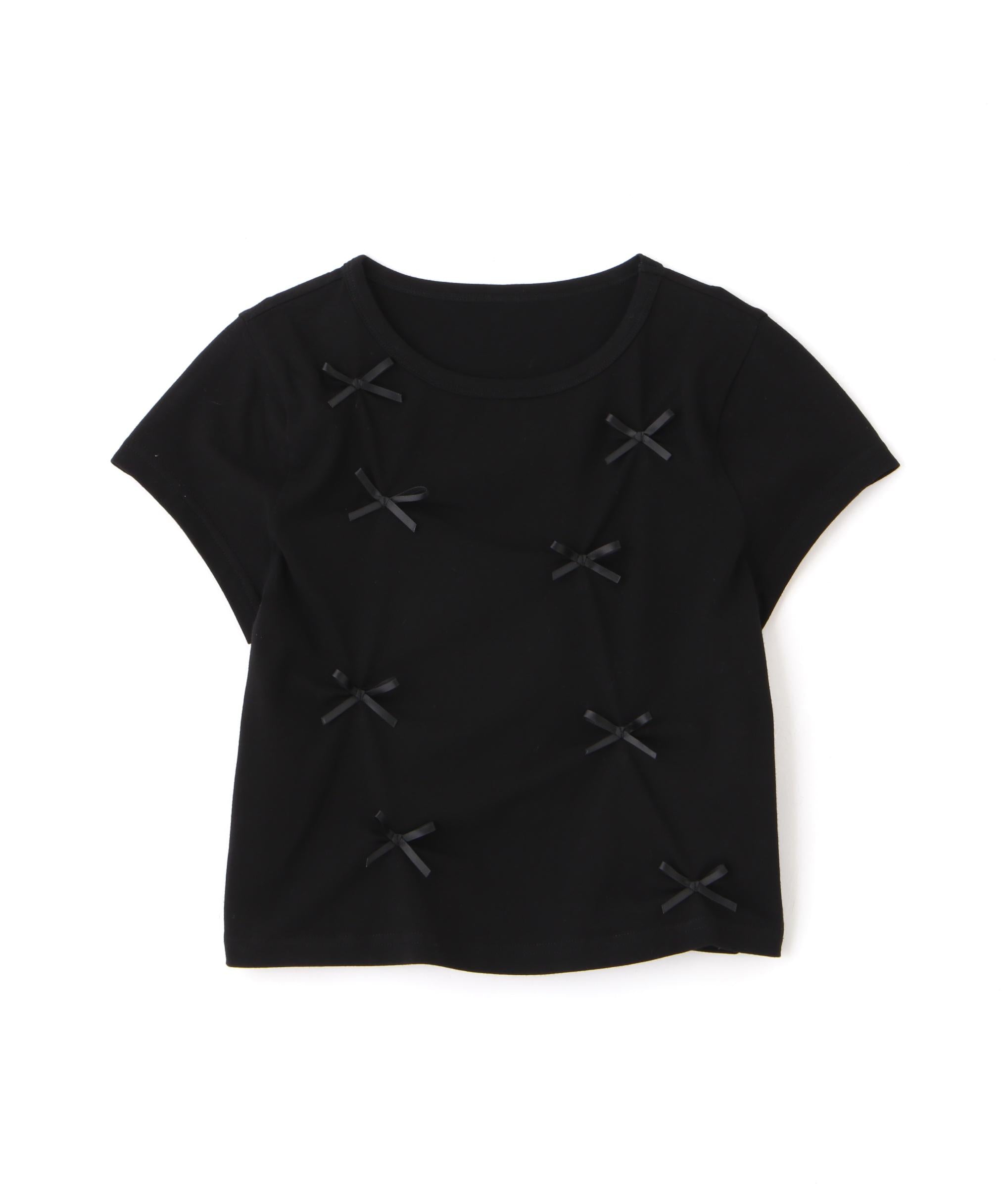 リボンTシャツ ブラック