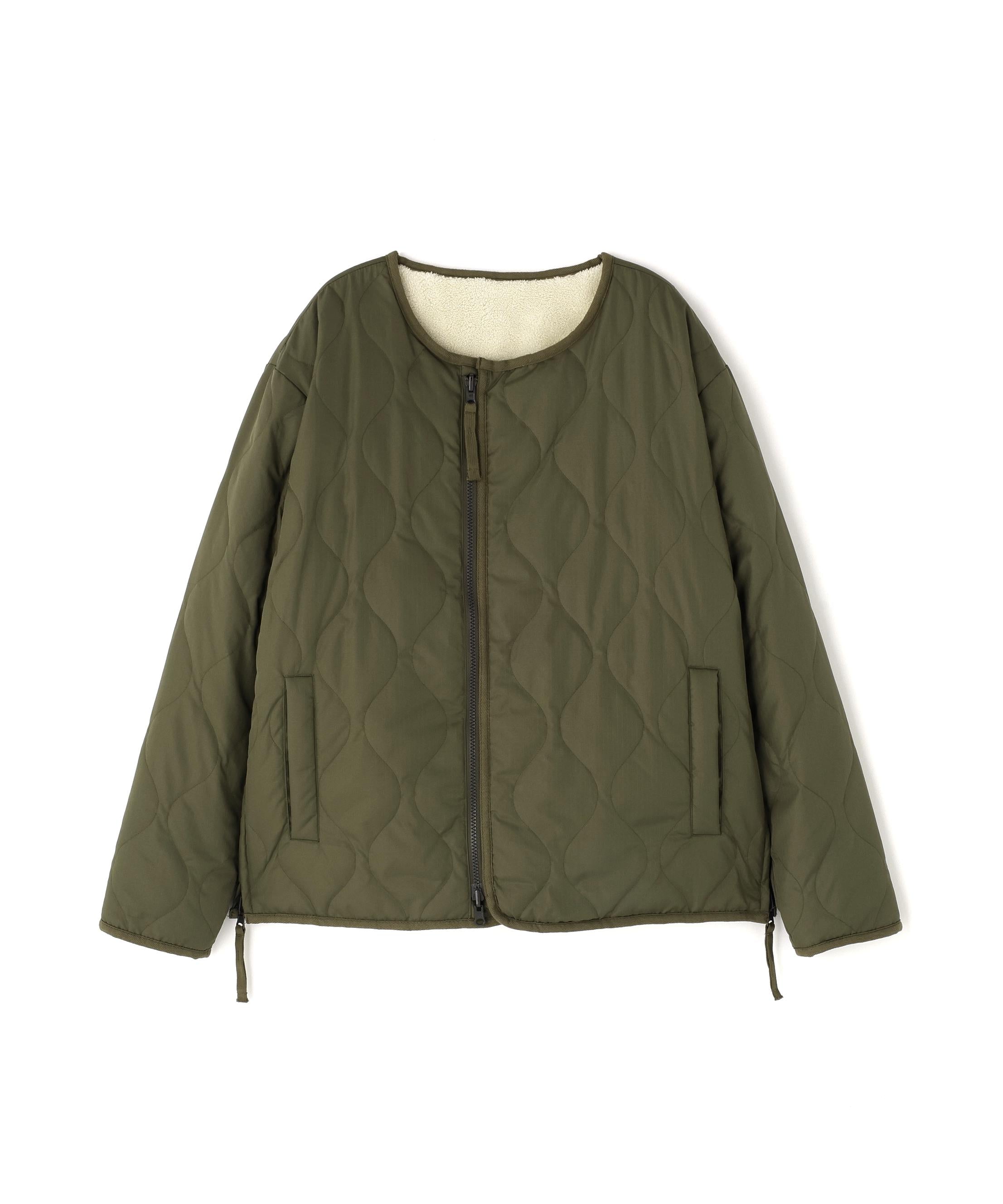 TAION/タイオン/RIVERSIBLE DOWN BOA JACKET カーキ