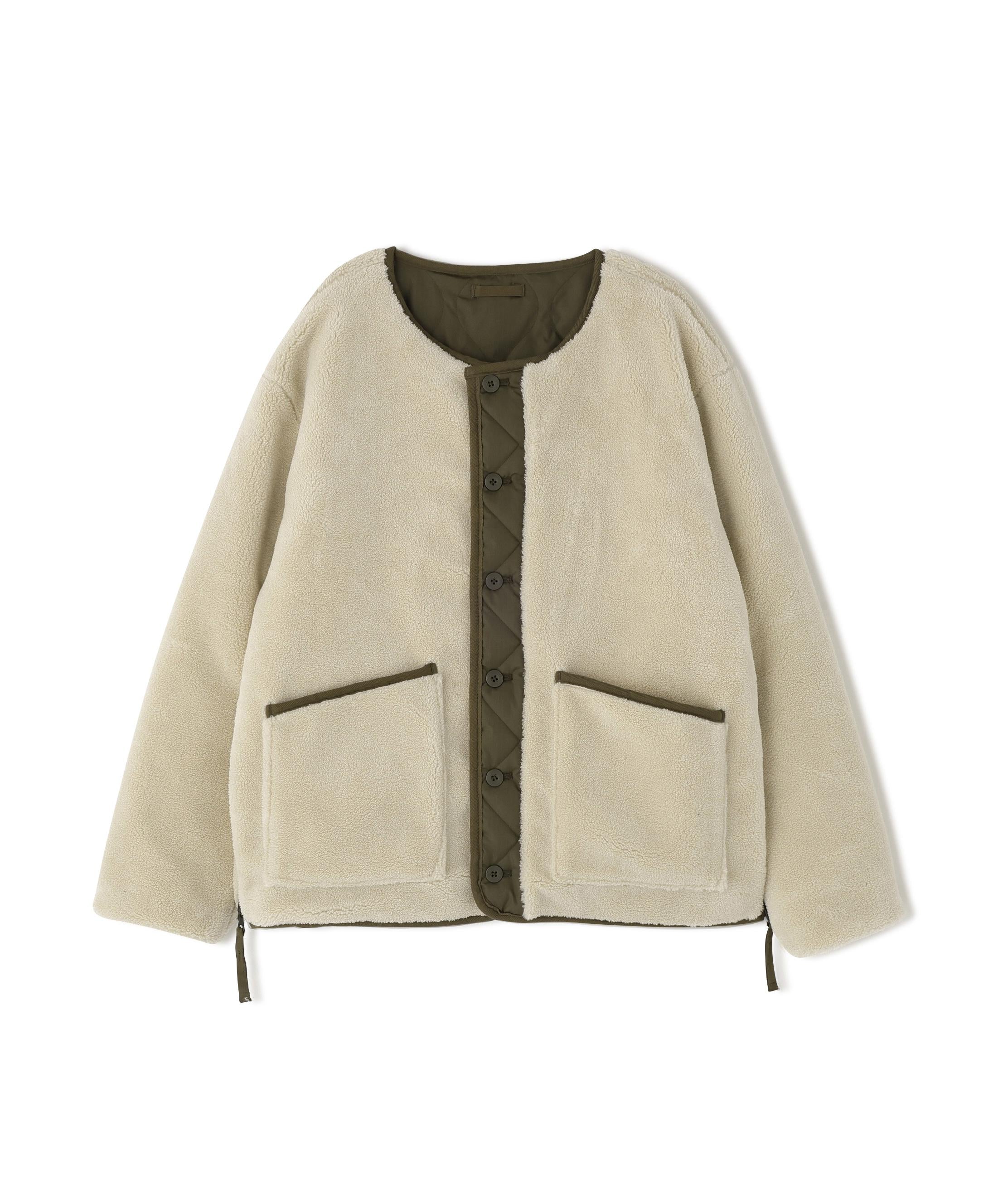 TAION/タイオン/RIVERSIBLE DOWN BOA JACKET カーキ