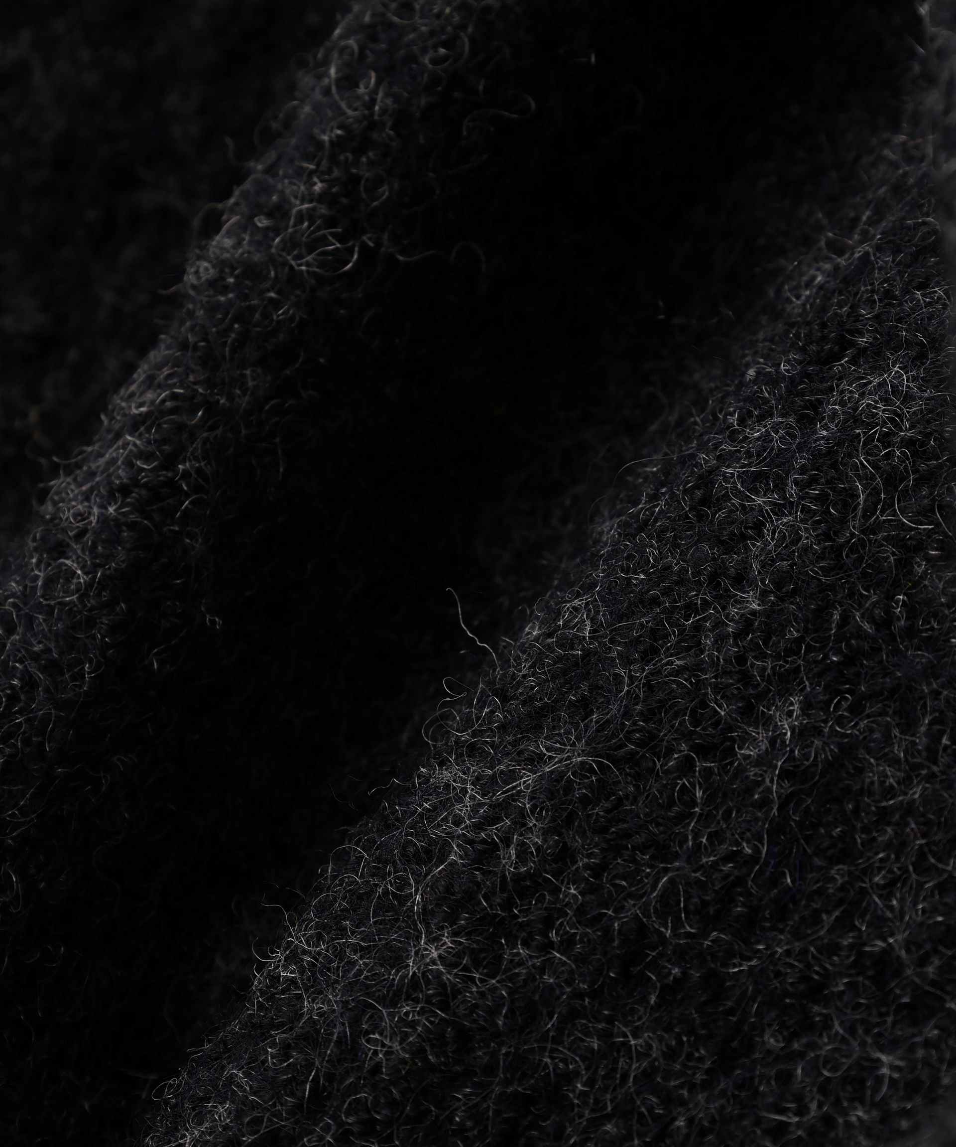 ウーリーフォルムハーフコート チャコール1