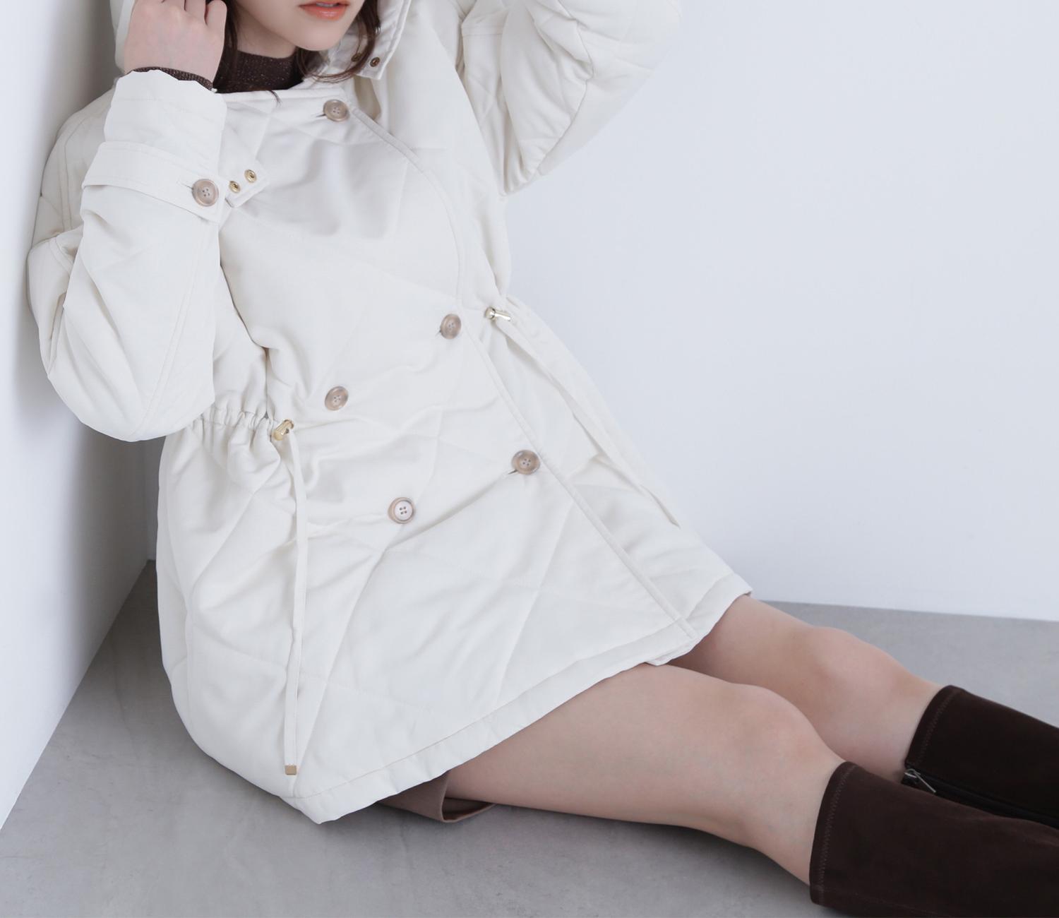 2wayダイヤキルティングブルゾン オフホワイト1