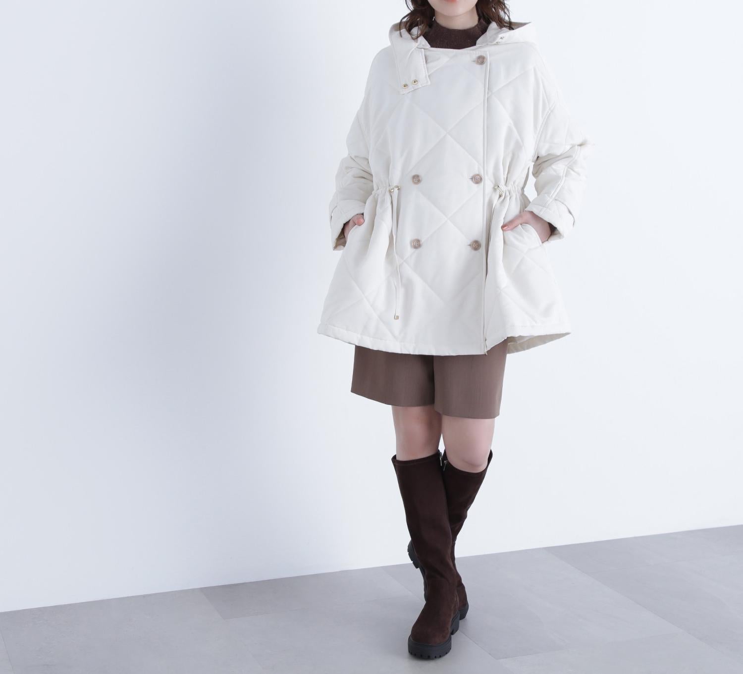 2wayダイヤキルティングブルゾン オフホワイト1