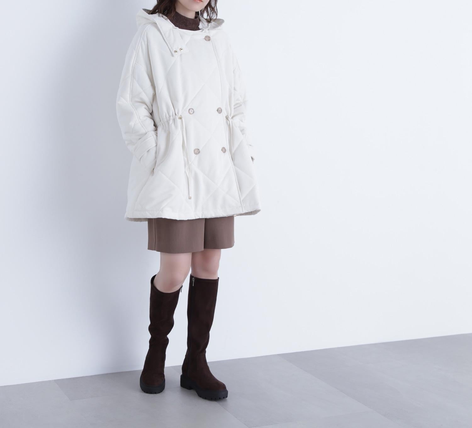 2wayダイヤキルティングブルゾン オフホワイト1